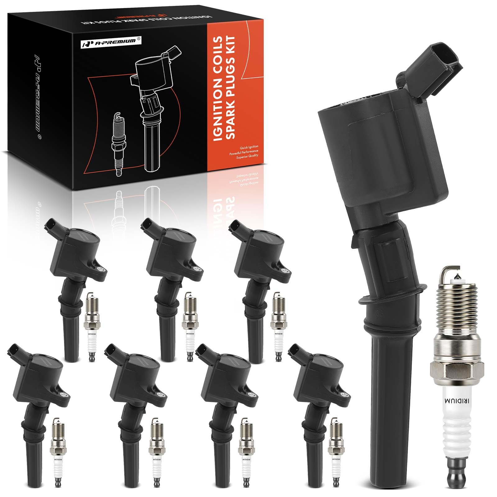 8X Coil Set For F-150 5.4L Expedition 4.6L V8 DG508 8-Pack Ignition Coil & Iridium Spark Plug Set For Ford F-150, Expedition, E-Series 4.6L/5.4L/6.8L V8/V10 Headlights For Ford F-150 - Foto 9