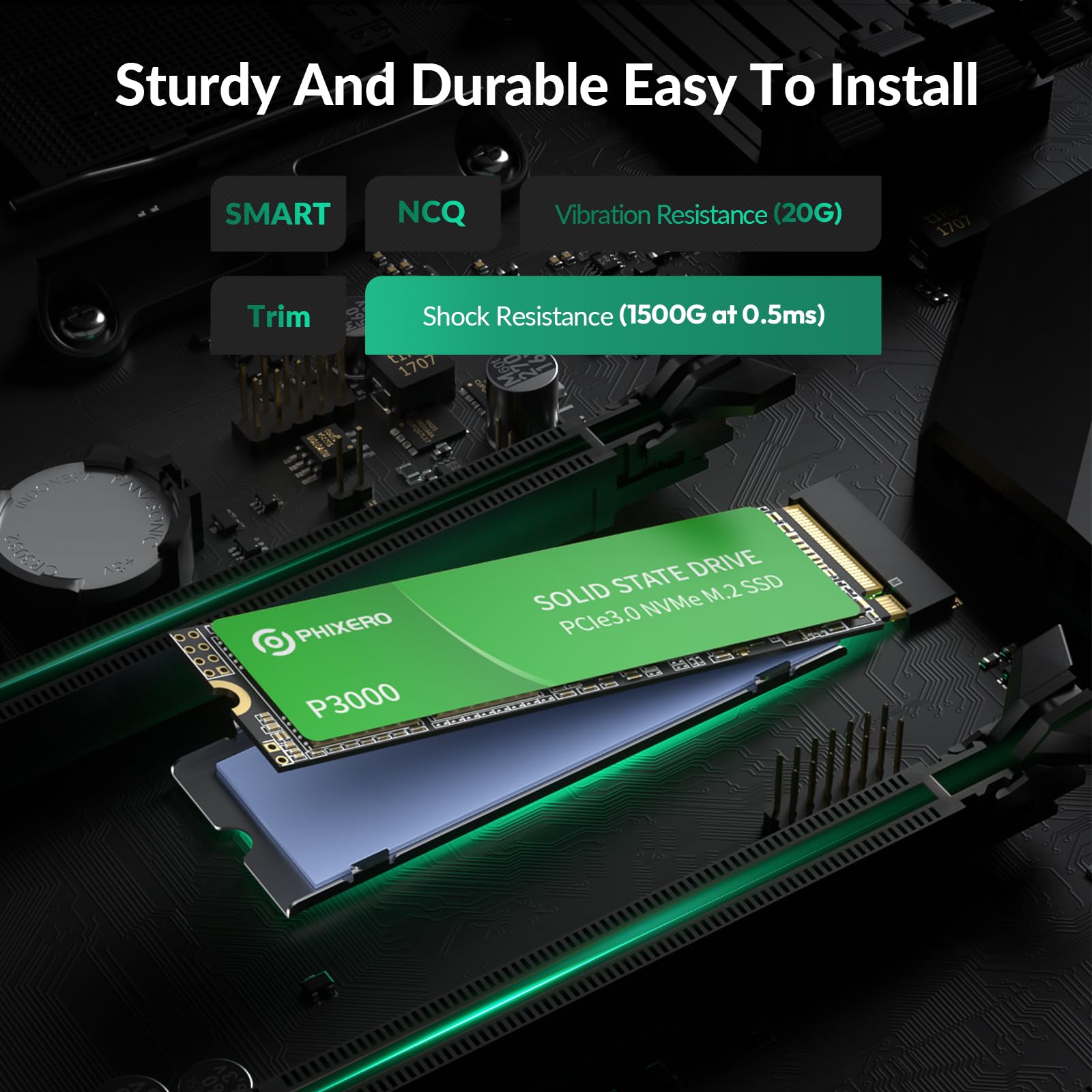 内蔵型SSD PHIXERO P3000 256GB NVME SSD Amazon | PHIXERO P3000 256GB NVME SSD、PCIe 3.0 Gen3x4、M.2 2280