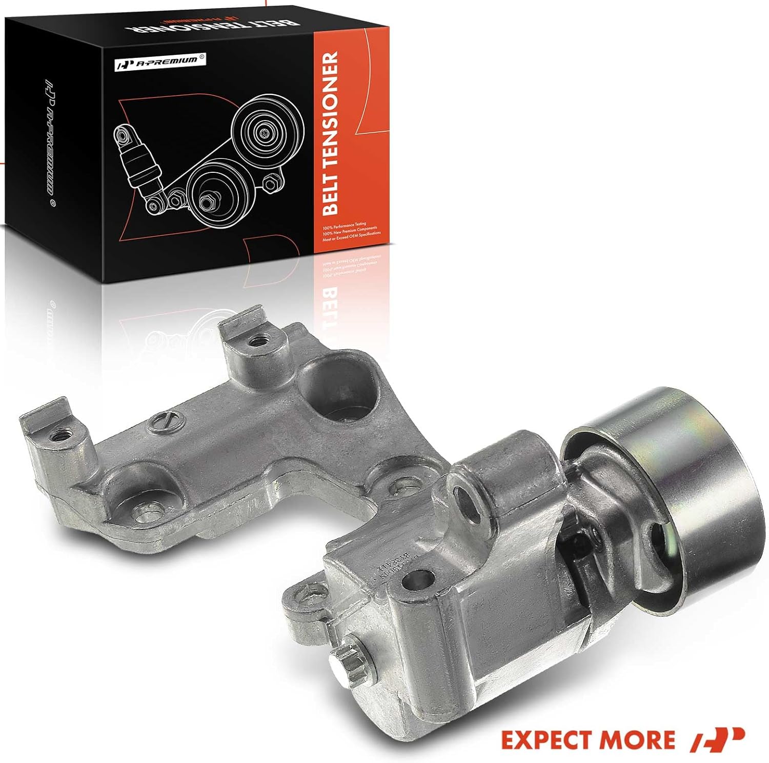 A-Premium Belt Tensioner Assembly with Pulley Compatible with Toyota Tacoma 2005-2015, Tundra 2005-2010, 4Runner 2003-2009, FJ Cruiser 2007-2009, Replace# 1662031010, 1662031011