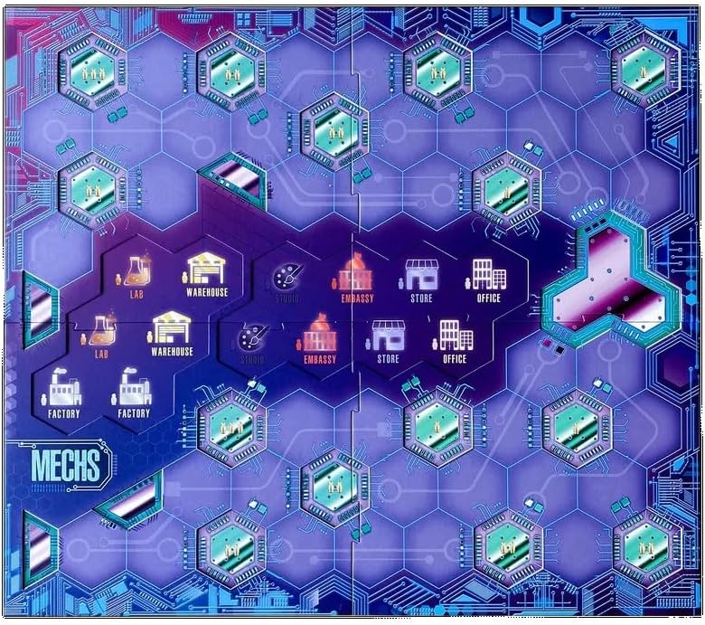 Maglev Maps Board Game, Strategy Board Game for Adults and Family, Tile Laying, Engine Building, Fun Pick Up and Deliver Gameplay, Futuristic Theme