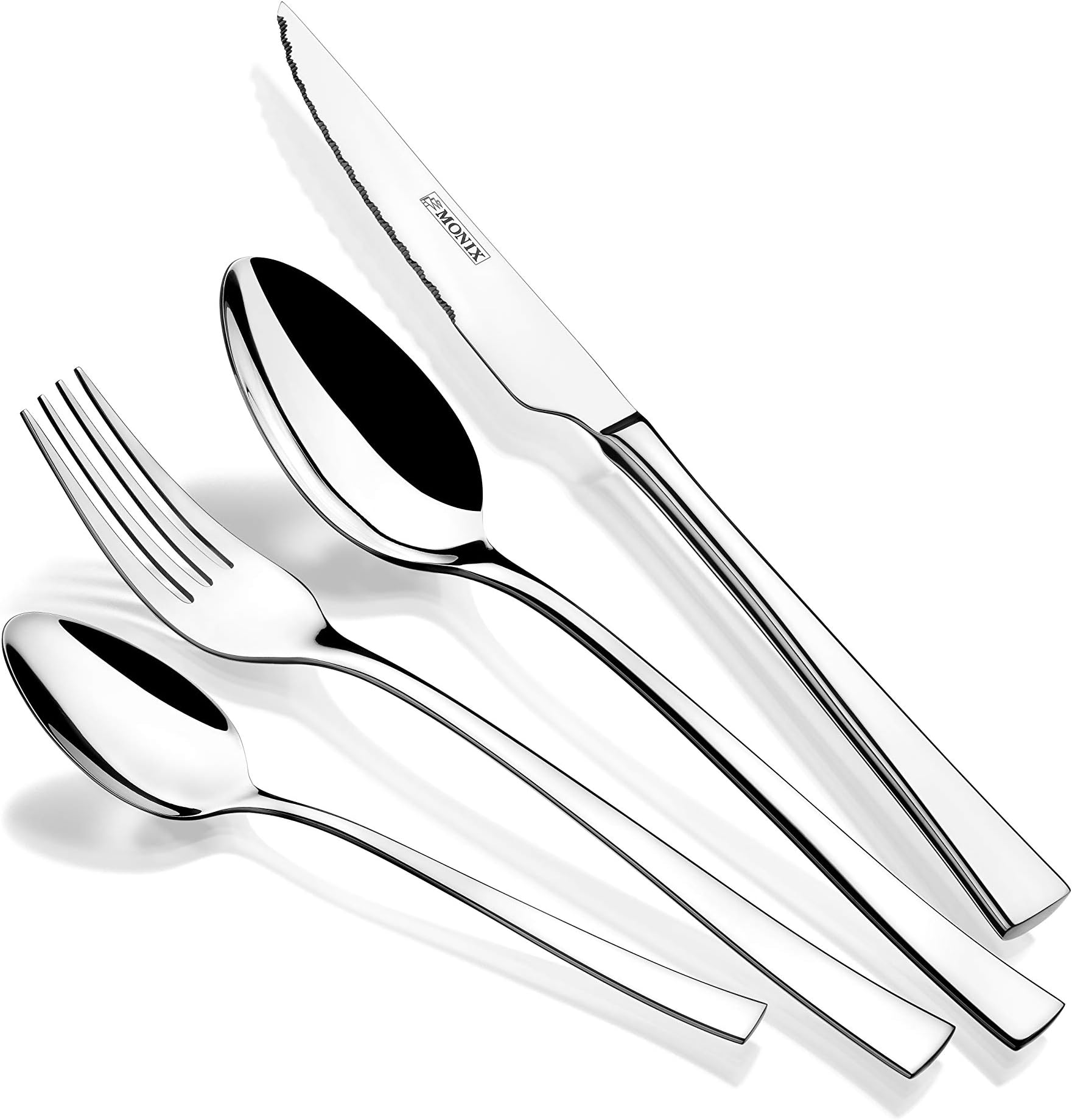 Ensemble Couverts 24 Pièces SHEUMNT - Or Et Argent Martelé - Acier Inoxydable - Neuf