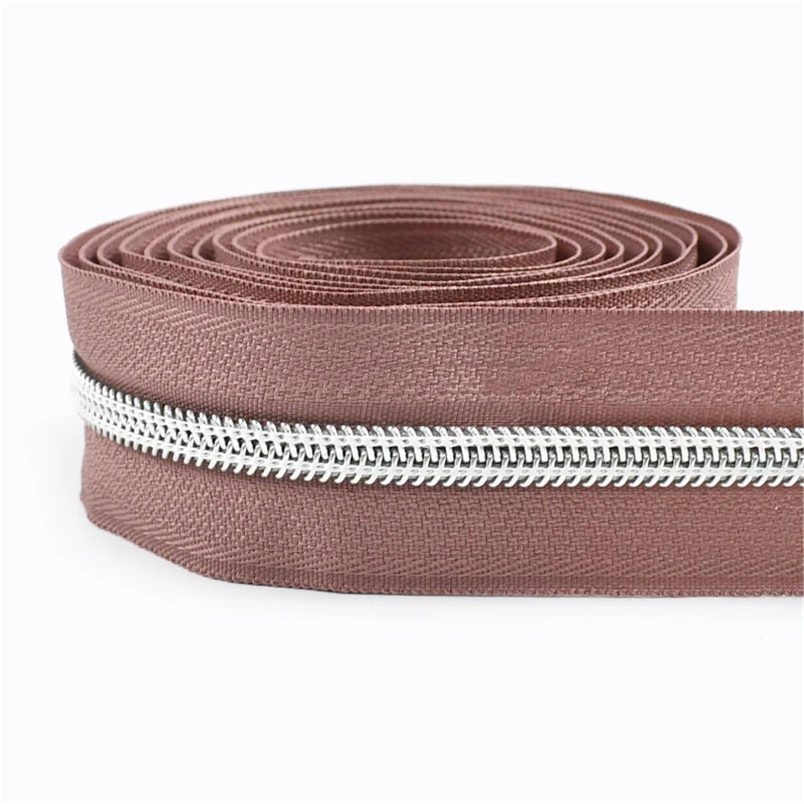 Two Way Zipper 2pc Silver 5# Nylon Zipper Tapes 1-5M Zippers Continuous Zip Roll Garment Repair Closure Zips Sewing Accessories(Color22,4Meters)