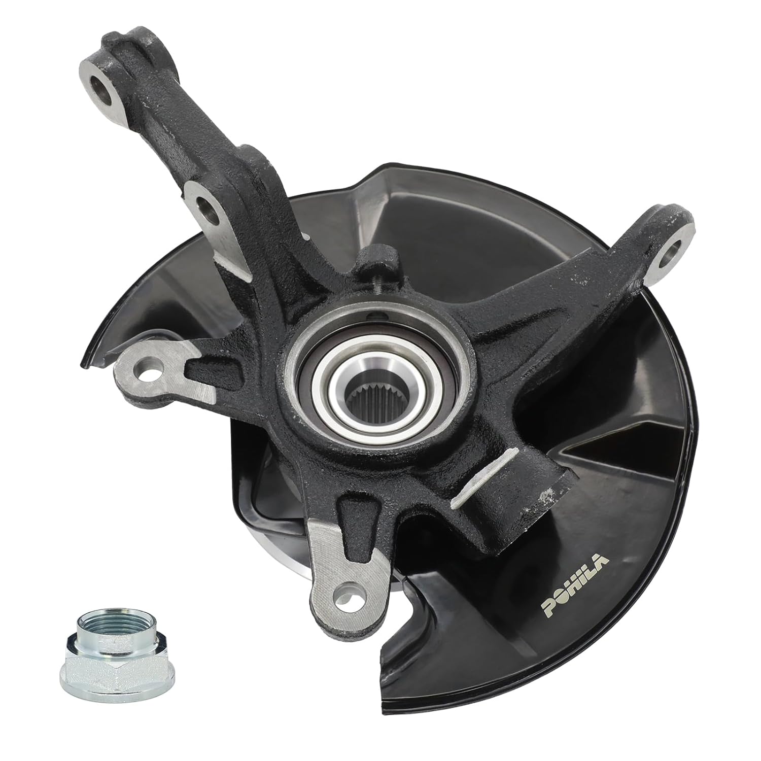 Front Right Steering Knuckle & Wheel Bearing Hub Assembly for Honda Civic 2006 2007 2008 2009 2010 2011, Without Si Mugen Si Model, 698-450 698450,Right Passenger Side