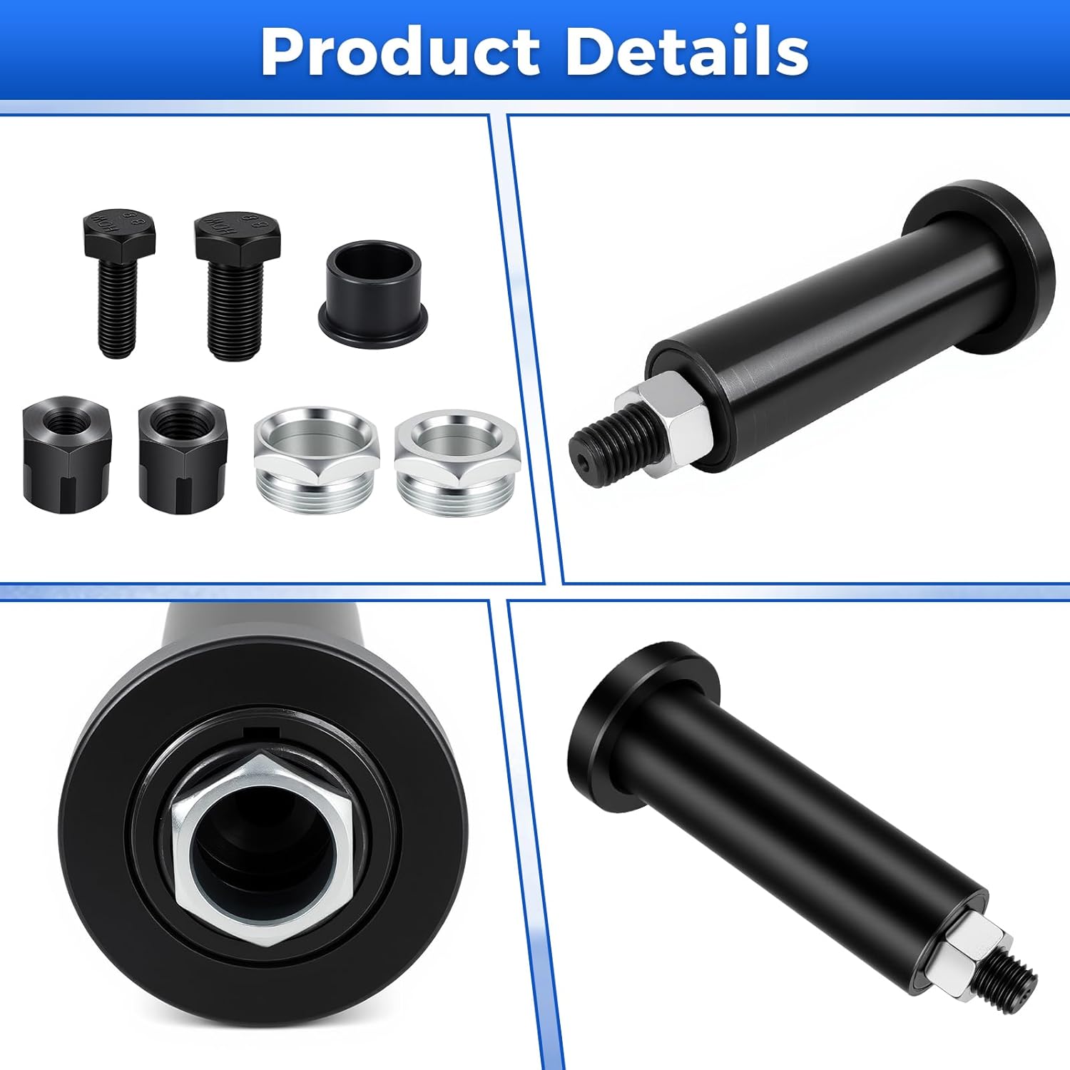 Crank Puller Installer Tool for 2 Stroke Engine, CrankCase Puller Installer Tool Compatible with Dirtbike Motorcycles ATV, Replaces 17-8667, Includes Male and Female M10x1.25mm M12x1.25mm Adaptors