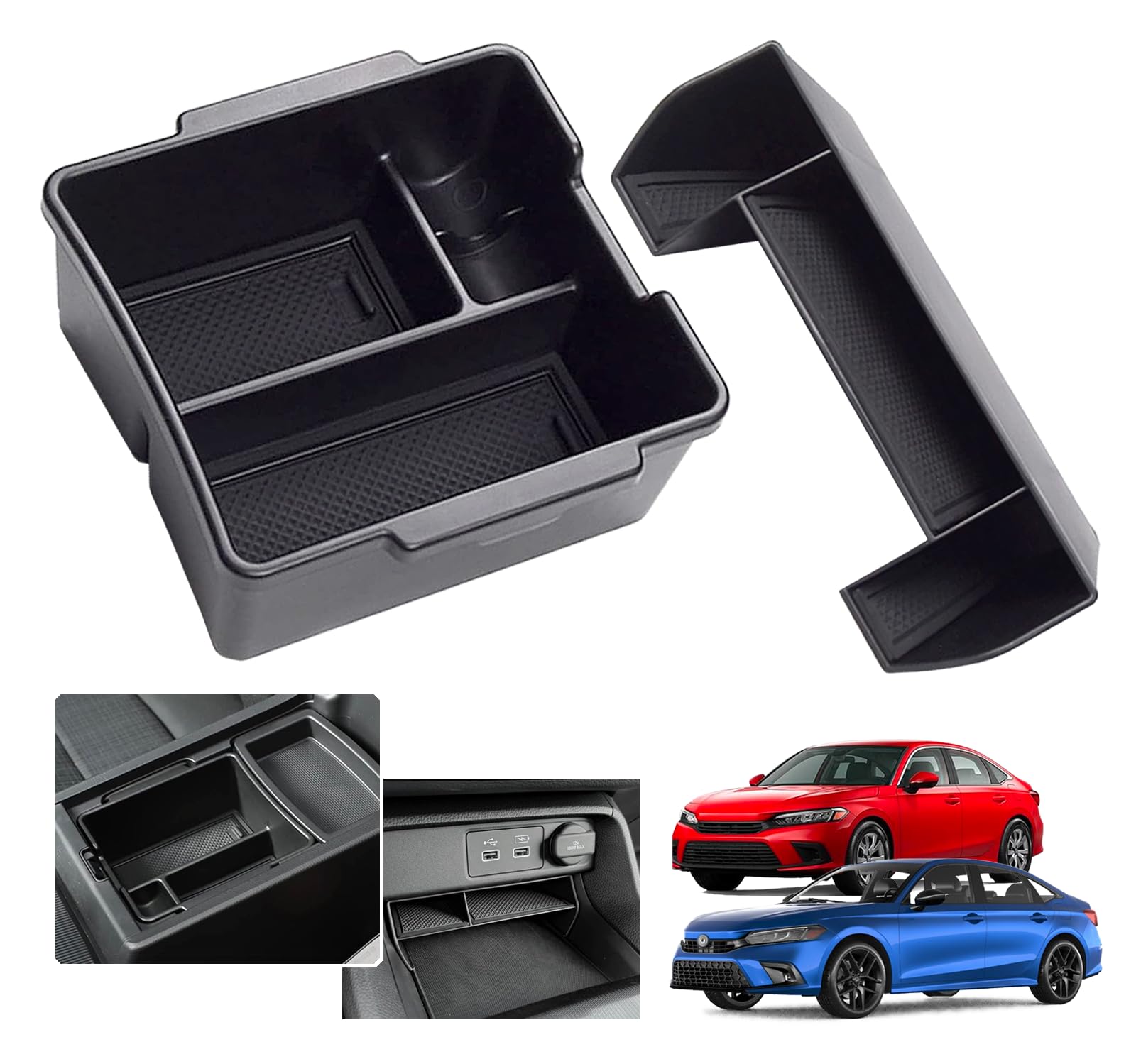 Organizer Console Centrale Auto - Con Portabicchieri E USB