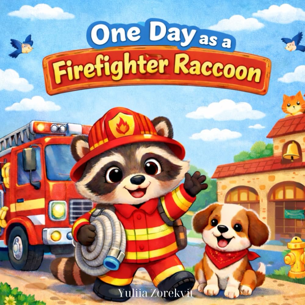 One Day as a Firefighter Raccoon: A Gentle Story About Helping Others (Raccoon at Work)
