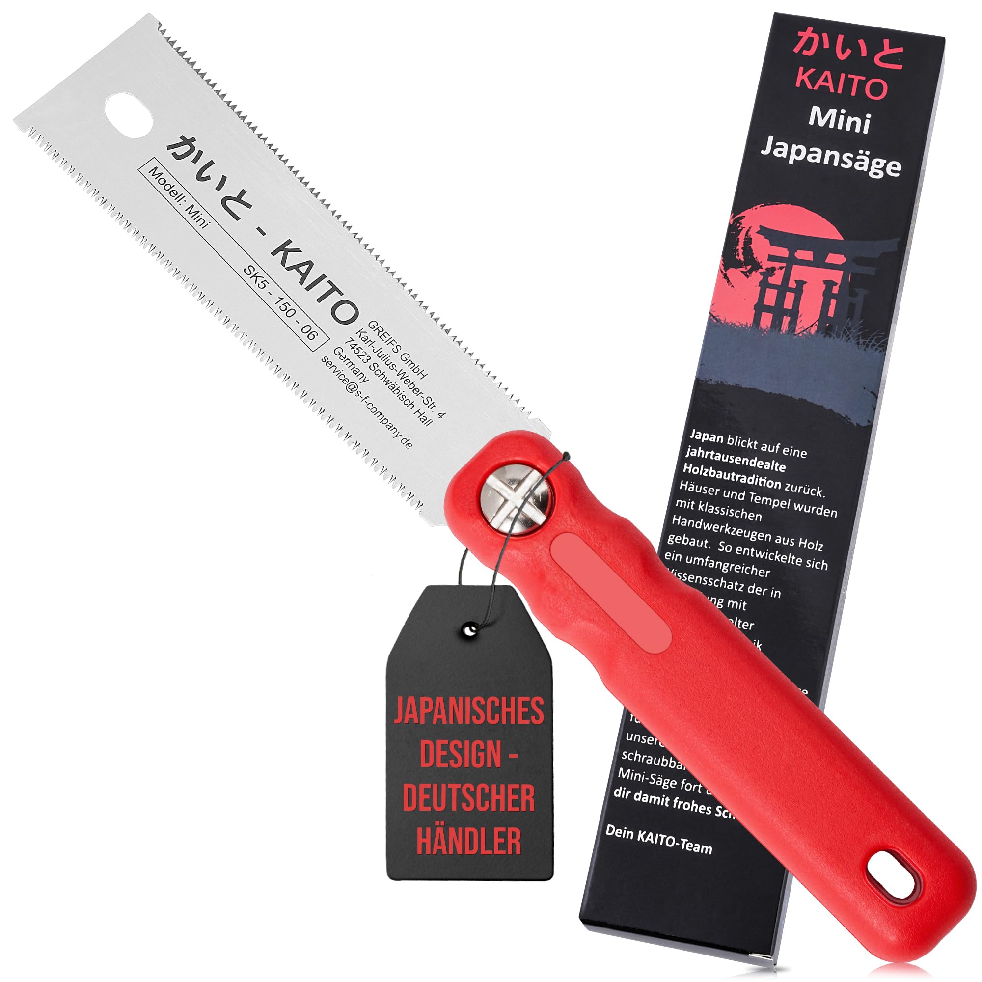 KAITO® Profi Japansäge Zugsäge japanische Säge Holz für Gewerbe & Heimwerk Handsäge Holzsäge Feinsäge (Mini/Säge)