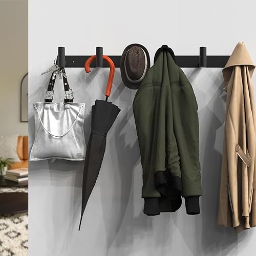 Vista 81 de VAEHOLD - Ganchos de pared para colgar abrigos, perchero con 6 ganchos dobles para colgar toallas, sombreros, batas, bolsas y llaves, para baño