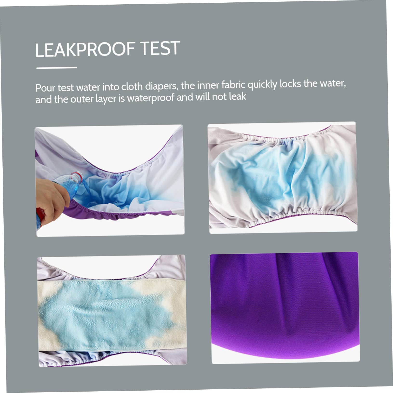 FRCOLOR Adults Reusable Washable Diapers Cloth Diaper Inserts Breathable Leakproof for Men Women
