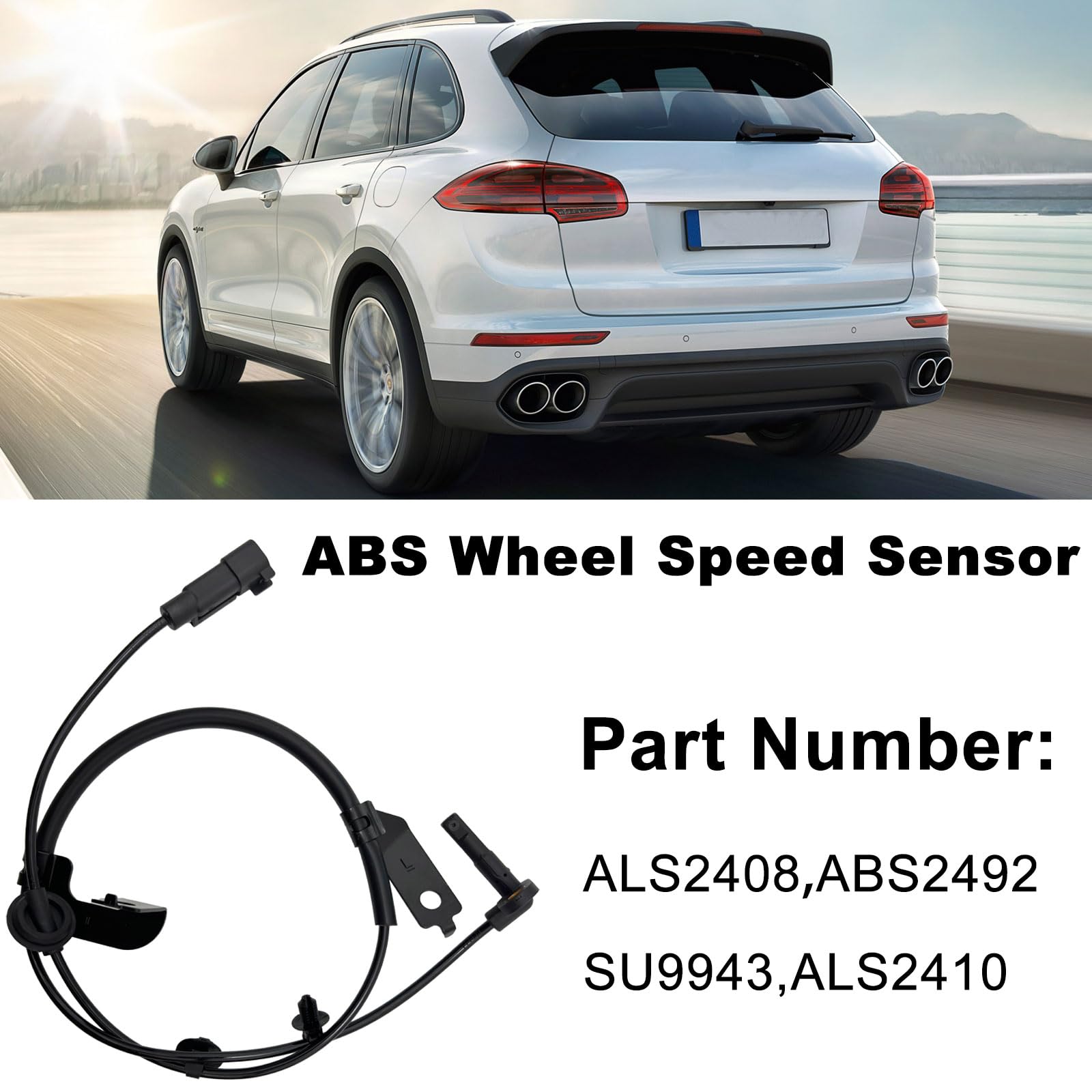 4 Pcs Front & Rear ABS Wheel Speed Sensor For Chrysler Aspen 2007-2009 Dodge Durango