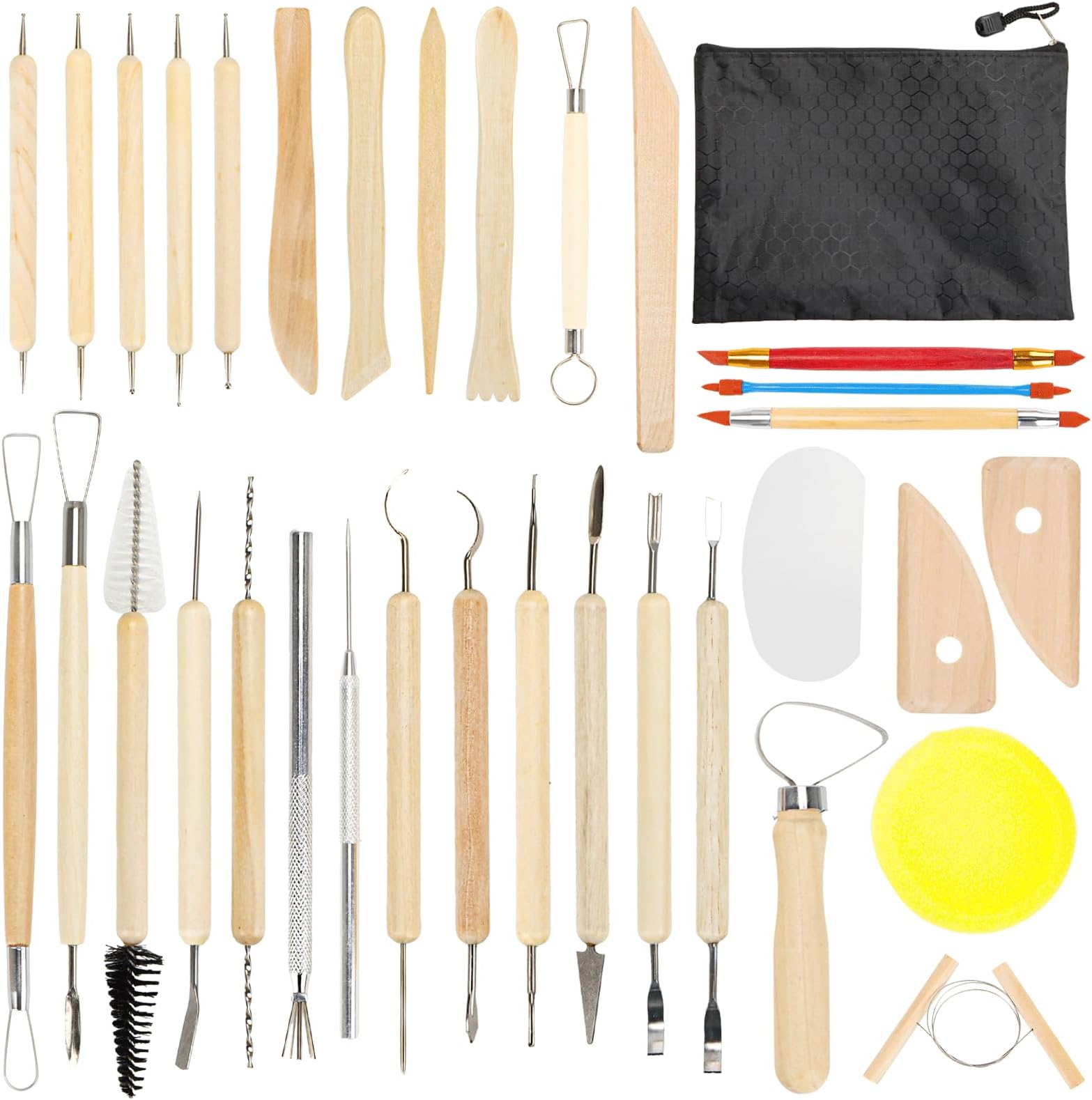 – Pottery Tool Set 32 - Modeling Tool Clay, Potter Tool, Clay Tool Set for Beginners and Experts, Including Pottery Tools for Ceramics and Crafts