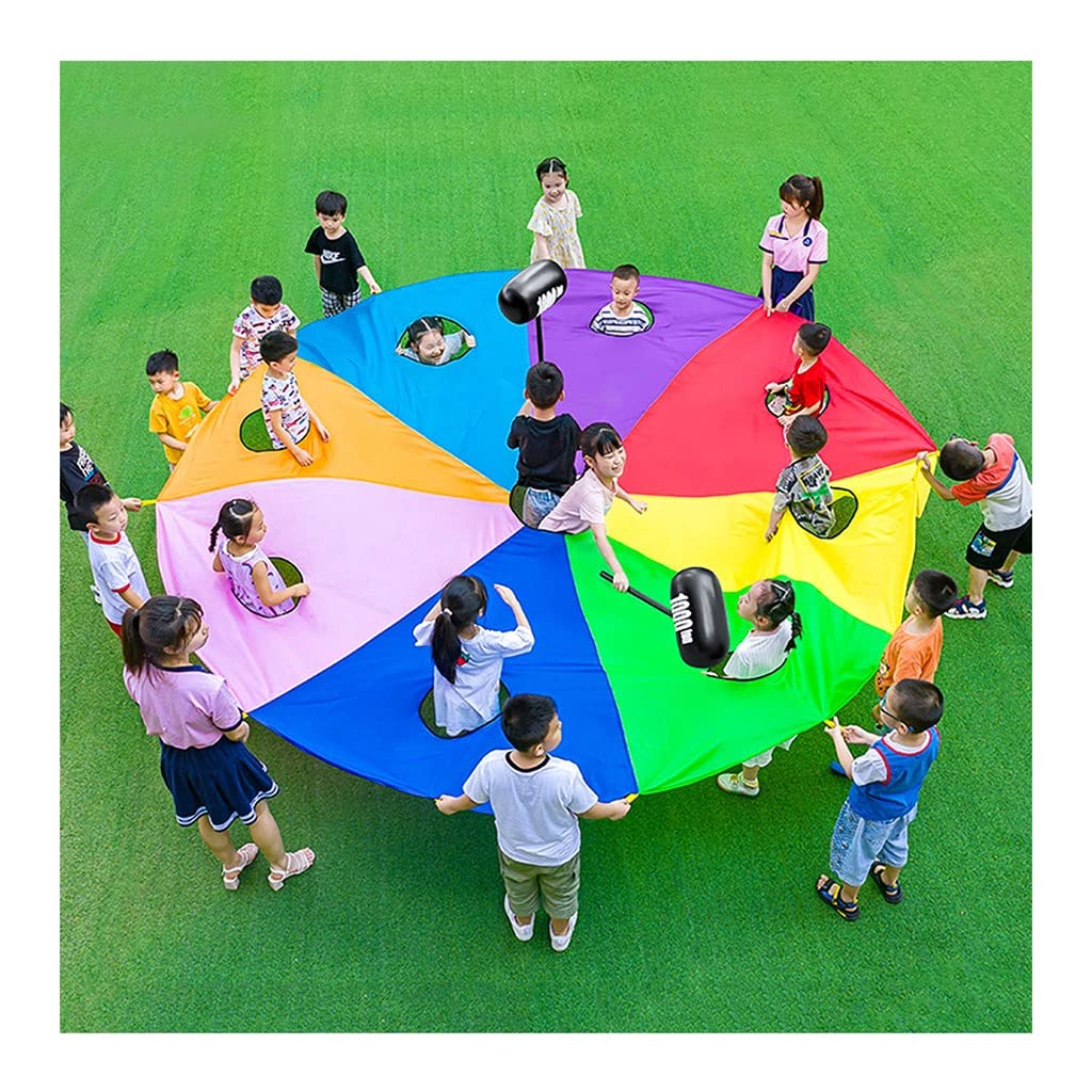 Zagraj w grę Parachute Whack-a-mole, graj w sensoryczną grę spadochronową, dla rodziców na świeżym powietrzu, interaktywna gra ogrodowa, spadochron, spadochron, 6 m / 19.6ft