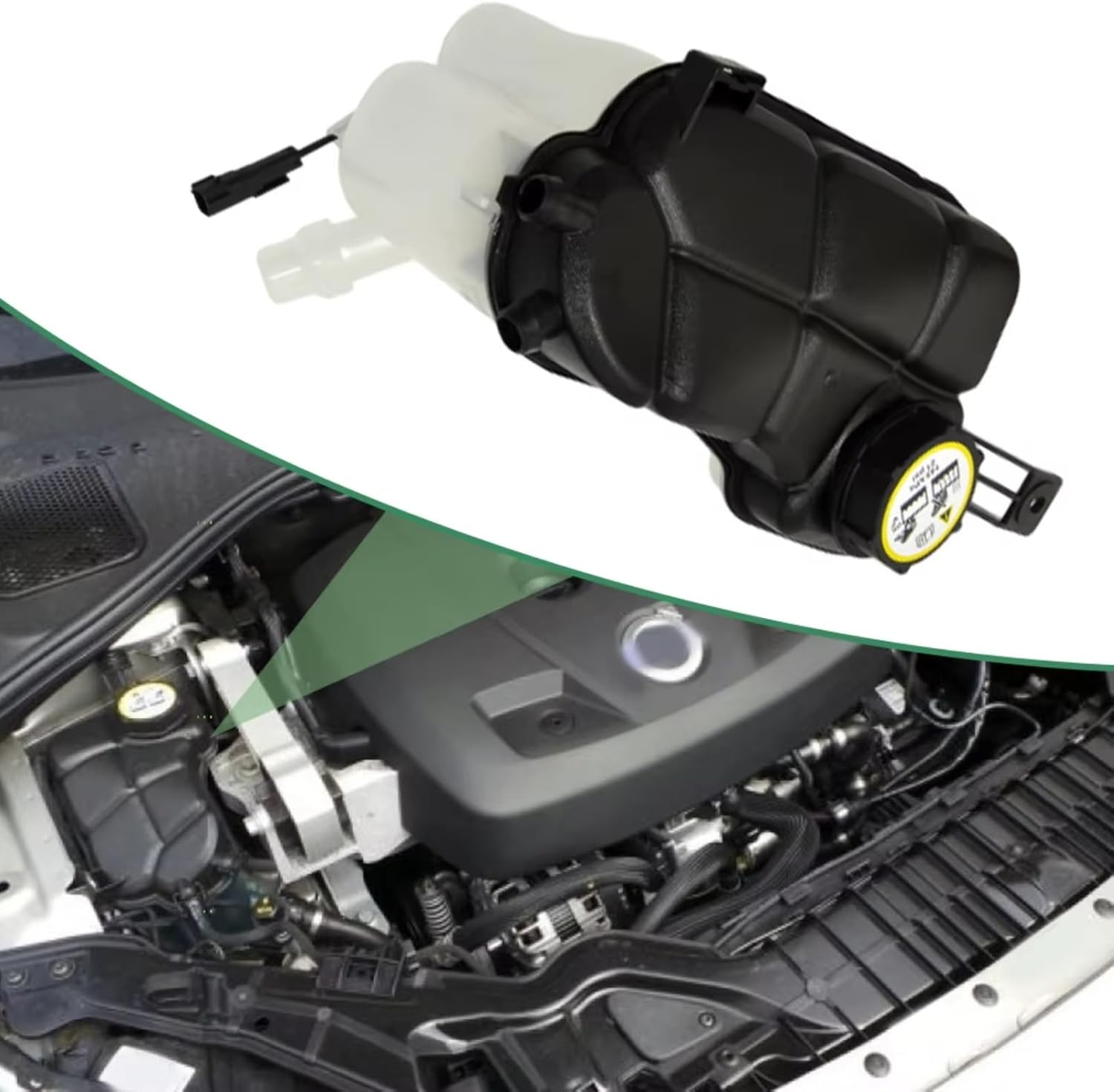 for Land for Rover LR2 2013-2015 for Range for Rover for Evoque 2012-2015 Coolant Recovery Radiator Expansion Tank with Cap