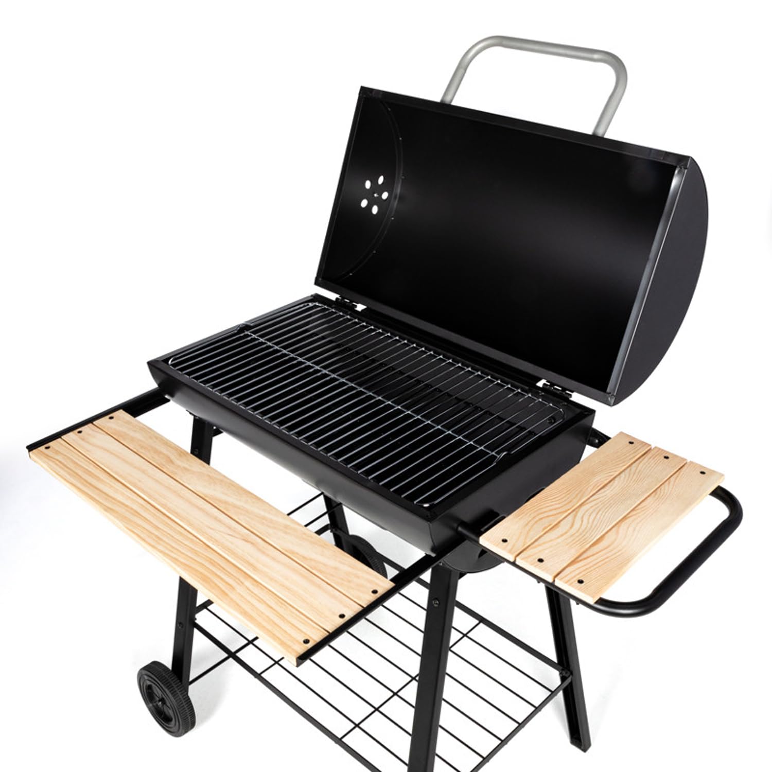Somagic Grill węglowy z ruchomym wózkiem i półkami
