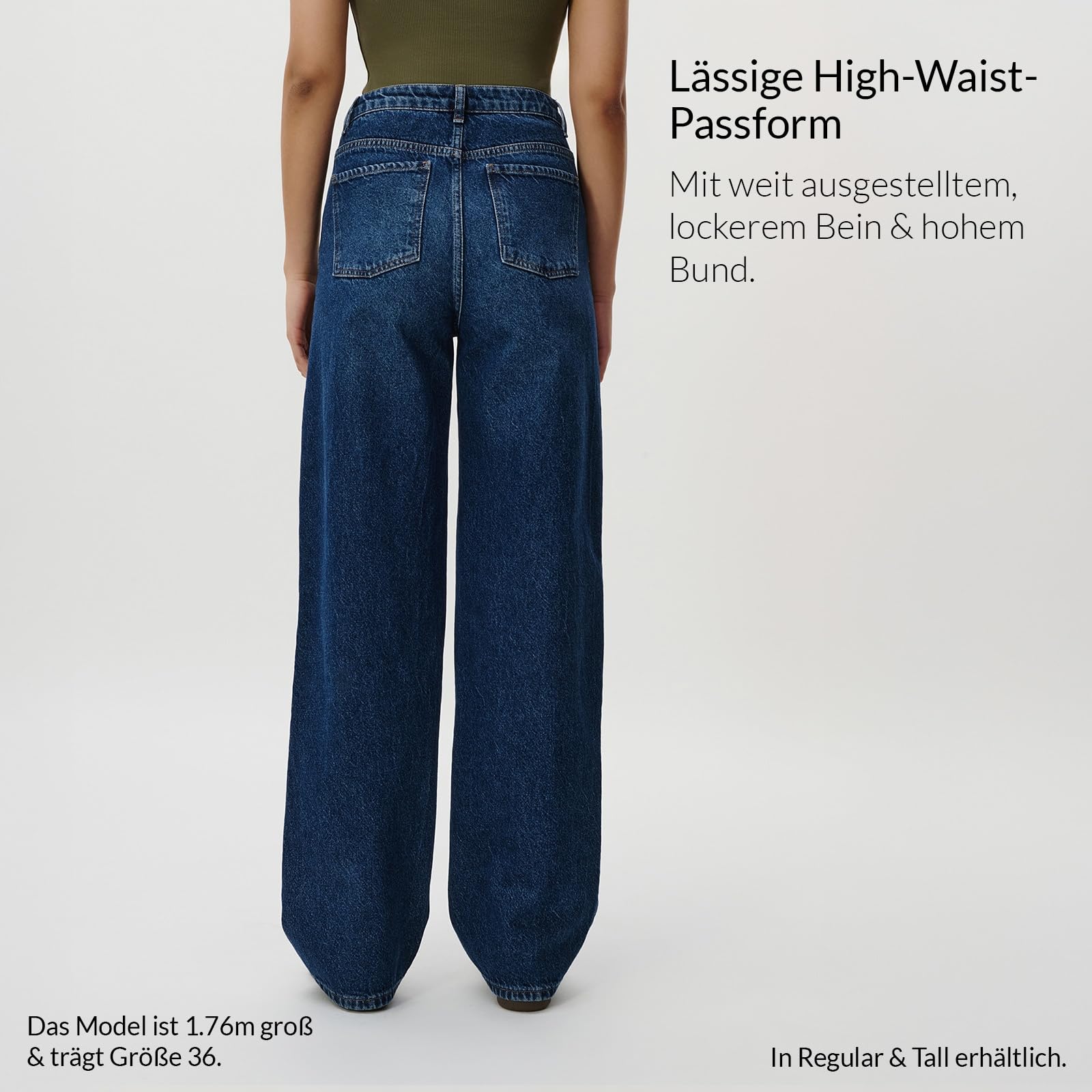 LeGer by Lena Gercke Cleo Jeans Tall - High-Waist Jeans Damen - lockere Passform mit weitem Bein - Hose aus Baumwolle - Mode für Damen - Gr. 34-44