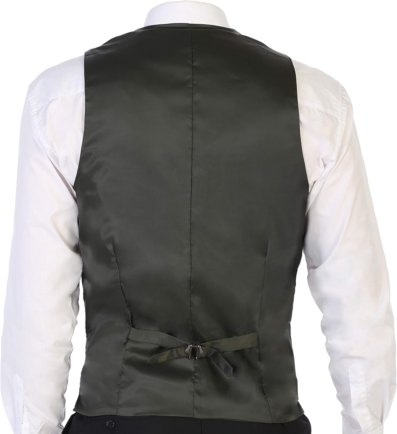 Gioberti Men's 5 Button Tailored Collar Formal Herringbone Tweed Suit Vest