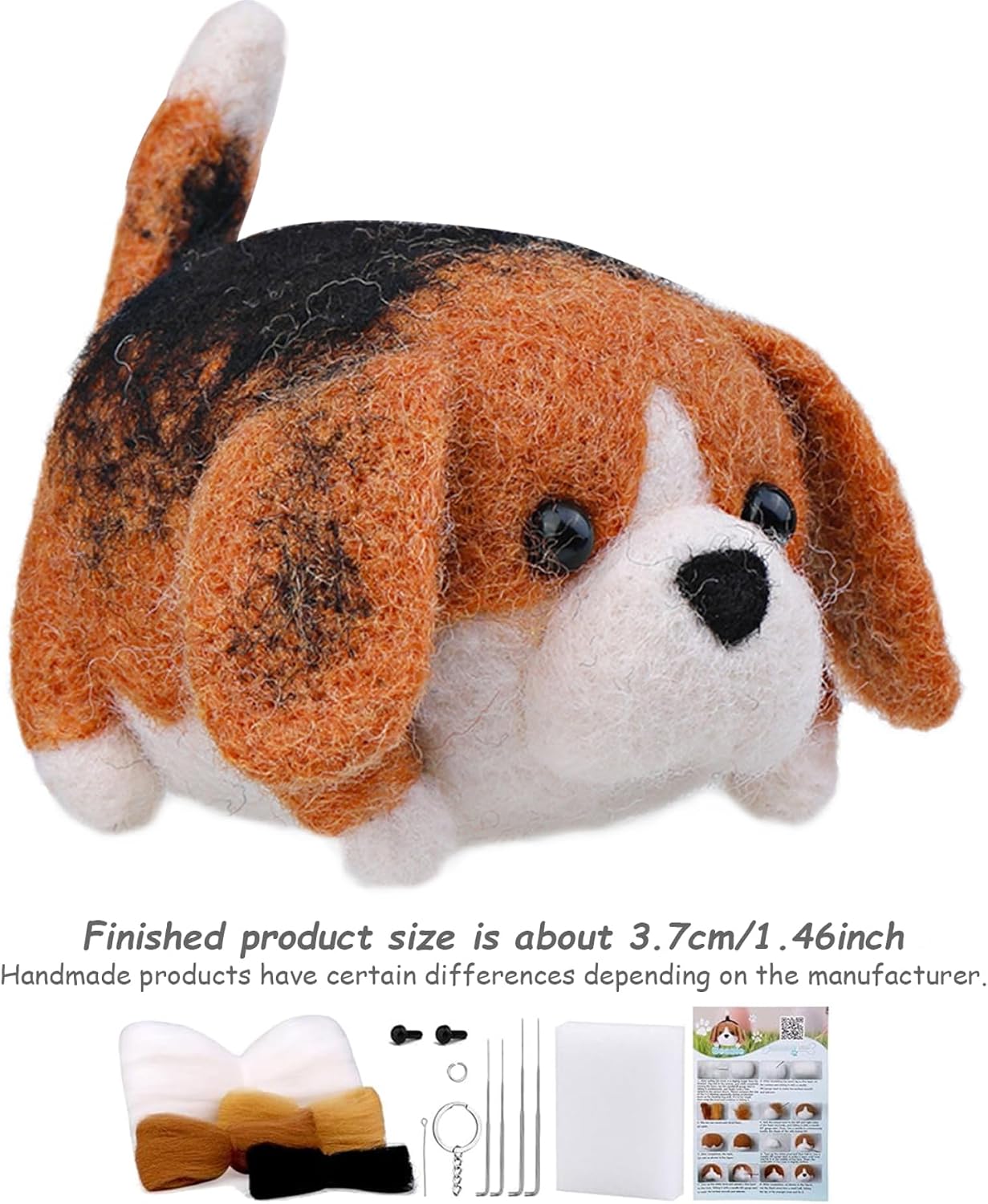 KUYYFDS Needle Felting Kit, Animals Needle Felting Kits for Beginners, Cute Dog DIY Wool and Needles Set with Instruction for Craft Project