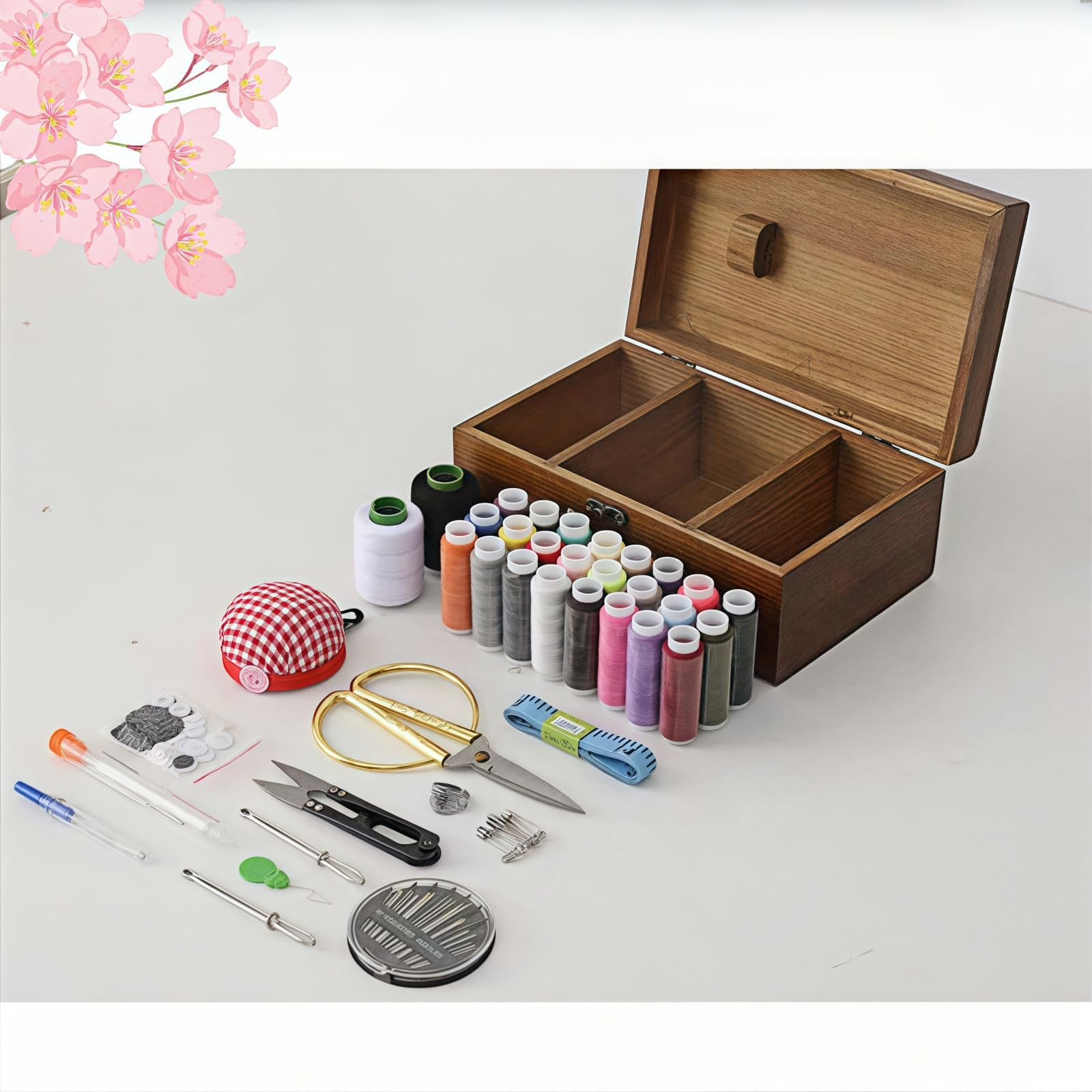 Amazon | Kaziro ホームDIY 裁縫セット 裁縫箱 ソーイングボックス 針