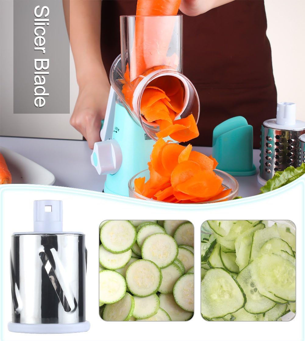 Ourokhome Mandoline Vegetable Chopper Food Slicer, Cheese Grater Shredder, Upgrade Meat Chopper and Stirrer for Kitchen