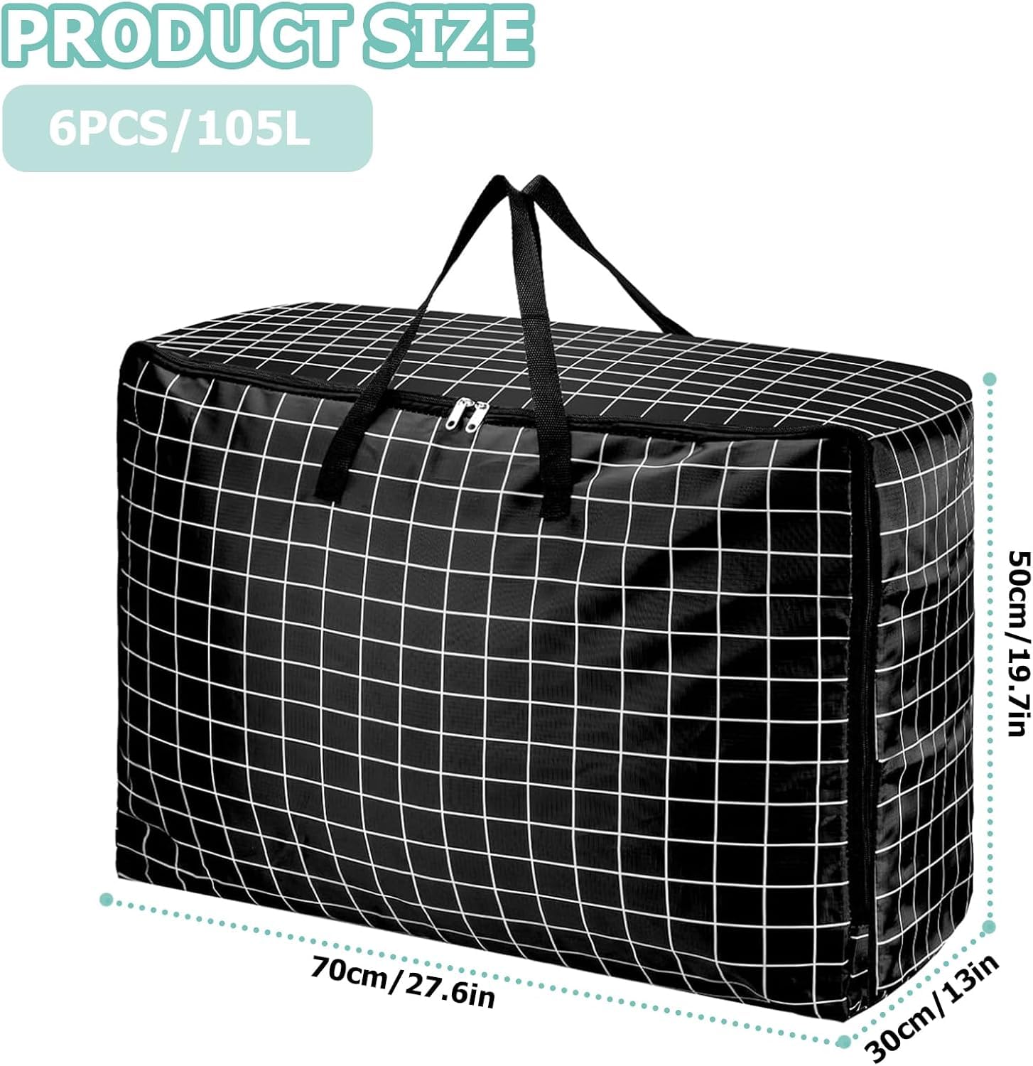 Lifewit 105L kledingopbergzakken, grote opbergdozen met deksel, verhuisdozen, kledingkast, organizer met stevige stof, helder venster voor kleding, beddengoed, dekbedden, 2 stuks, Lichtgrijs