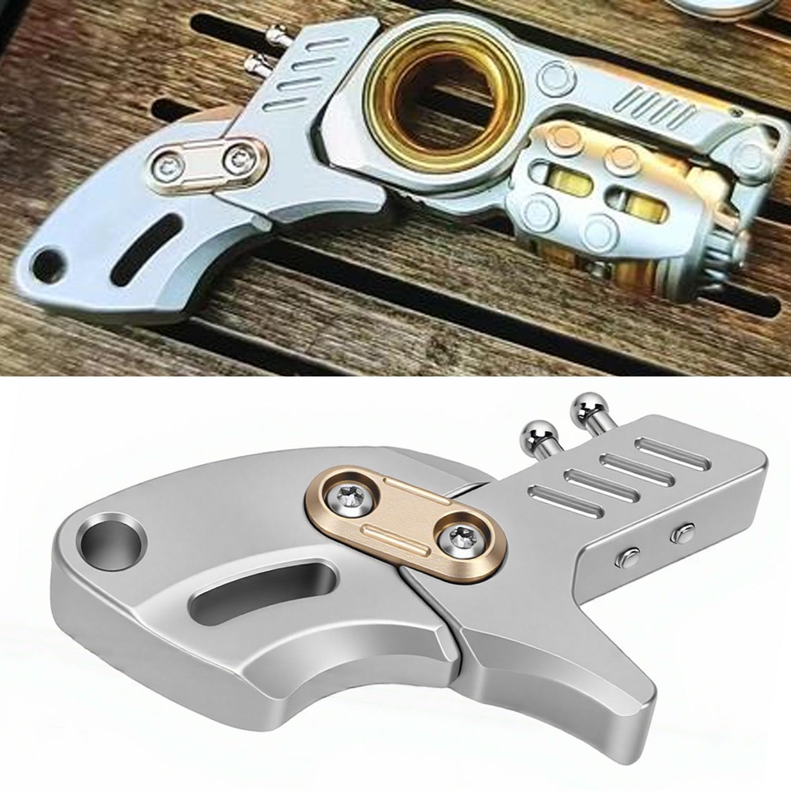 Impugnatura a Cursore a Pressione in Acciaio Inossidabile, Accessorio Tattile da Impugnare per Gioco con la Punta delle Dal Design Moderno per il Sollievo Dallo Stress