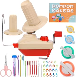 BUTUZE Yarn Ball Winder, Yarn Winder for Crocheting, Stitch Markers Knitting Kit, Pom Pom Maker, Convenient Ball Winder Hand Operated for Yarn, with Easy Installation for Yarn Storage