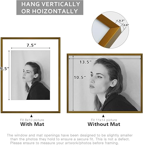 Vista 347 de Golden State Art - Portarretratos de aluminio de 18 x 24 pulgadas - con paspartú para fotos de 16 x 20 pulgadas o sin paspartú para póster de 18 x