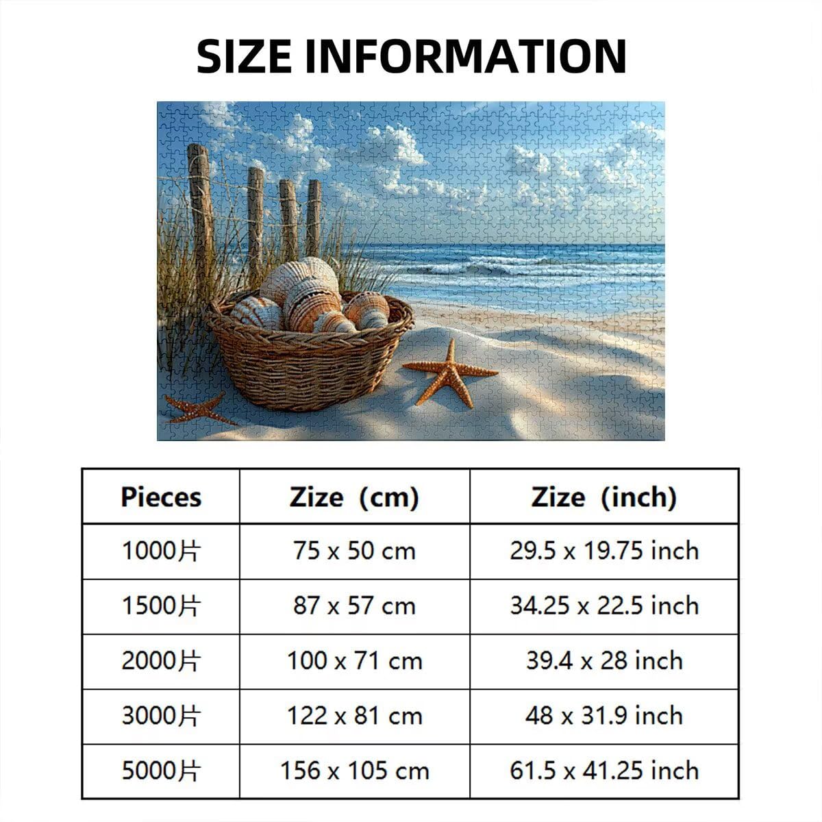 Puzzle 3000 Piezas, Puzzle Playa con Caja Regalo para Adultos, Rompecabezas de Madera, Rompecabezas Desafiante para Decoracion Navidad, Regalo Mujer, Cuadros Decoracion Salon Modernos, (Verano) R-11