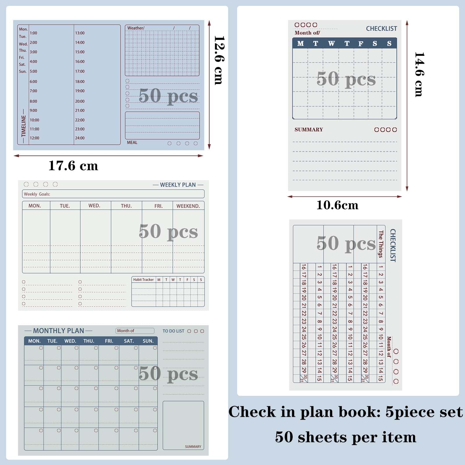 5 Book To Do List Pad, To Do List Notepad - Image 3