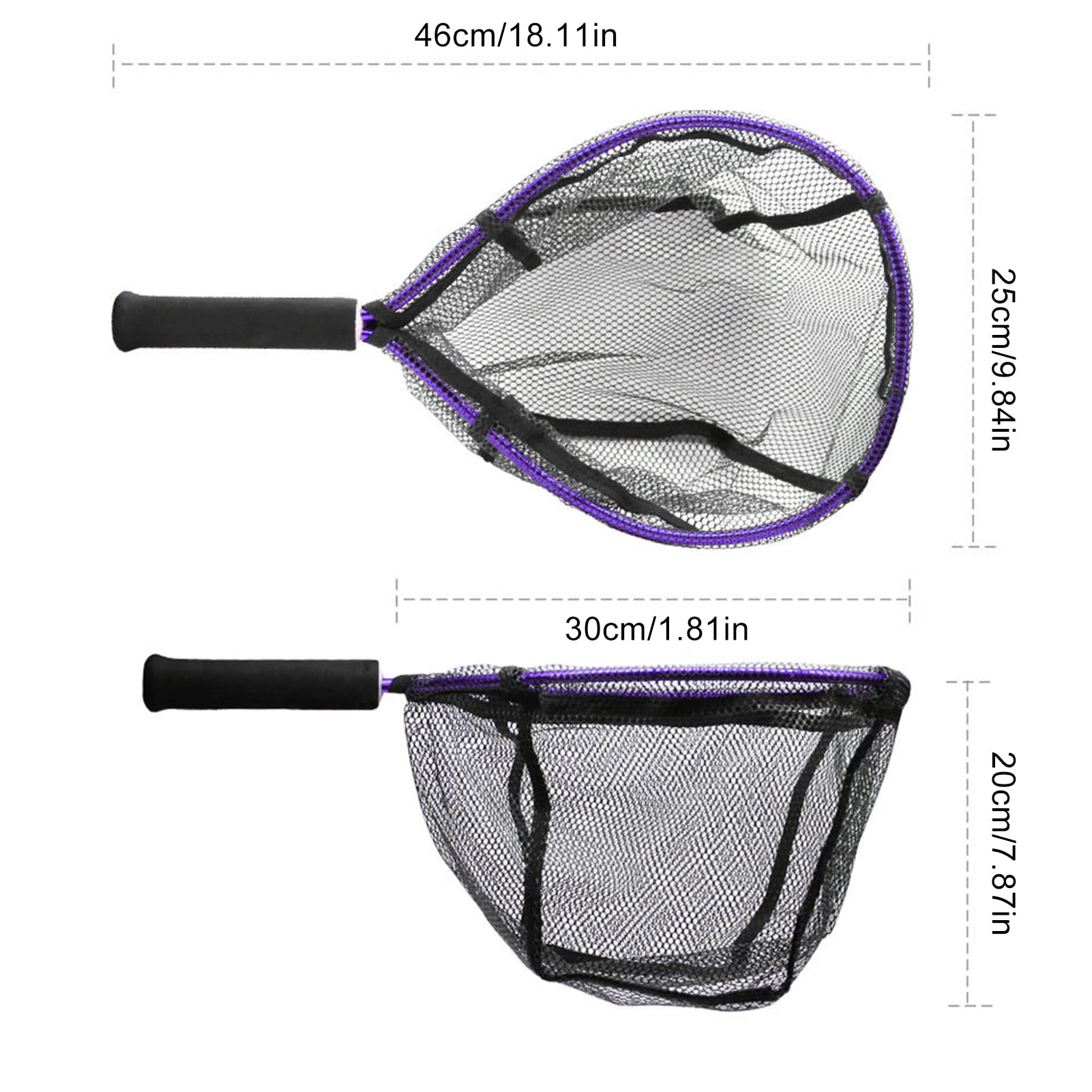 Rete Da Pesca In Nylon - Guadino 95x70x70 Cm, Per Pesca In Fiume, Mare O Barca - Foto 2