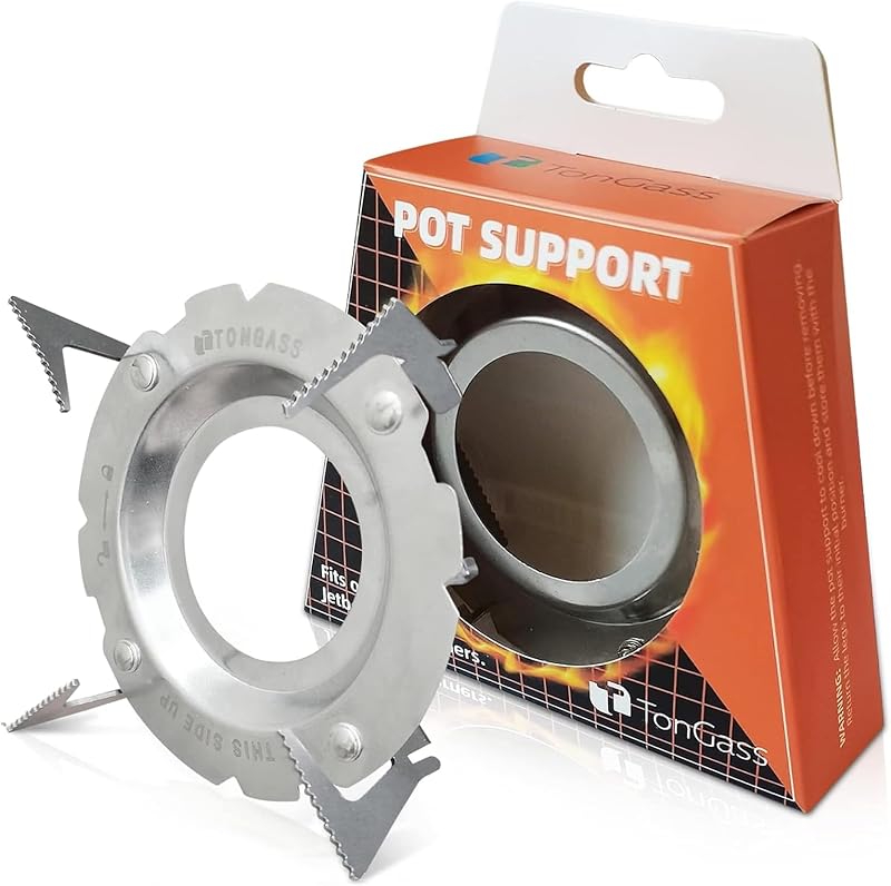 Camping Stove Pot Support for Jetboil Stove Pot Support | Stainless Steel Portable Camp Pot Stand for Jetboil Burner Replacement, Can Accommodate Up to 9" Skillets or 2L Cook Pot