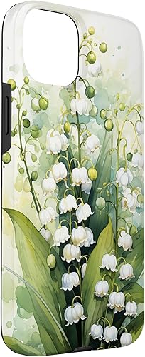 Vista 21 de Funda de fondo para iPhone 13 Pro Beautiful Lily of the Valley Watercolor