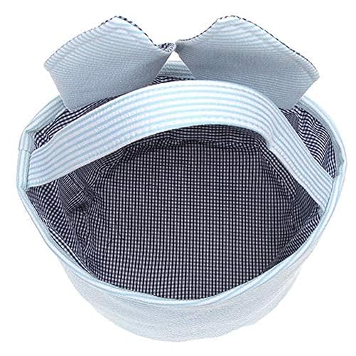 Miniatura 9 de Cesta de Pascua de sirsaca para niños con lindas orejas de conejo a rayas, regalos de almacenamiento de caramelos, regalos personalizados para