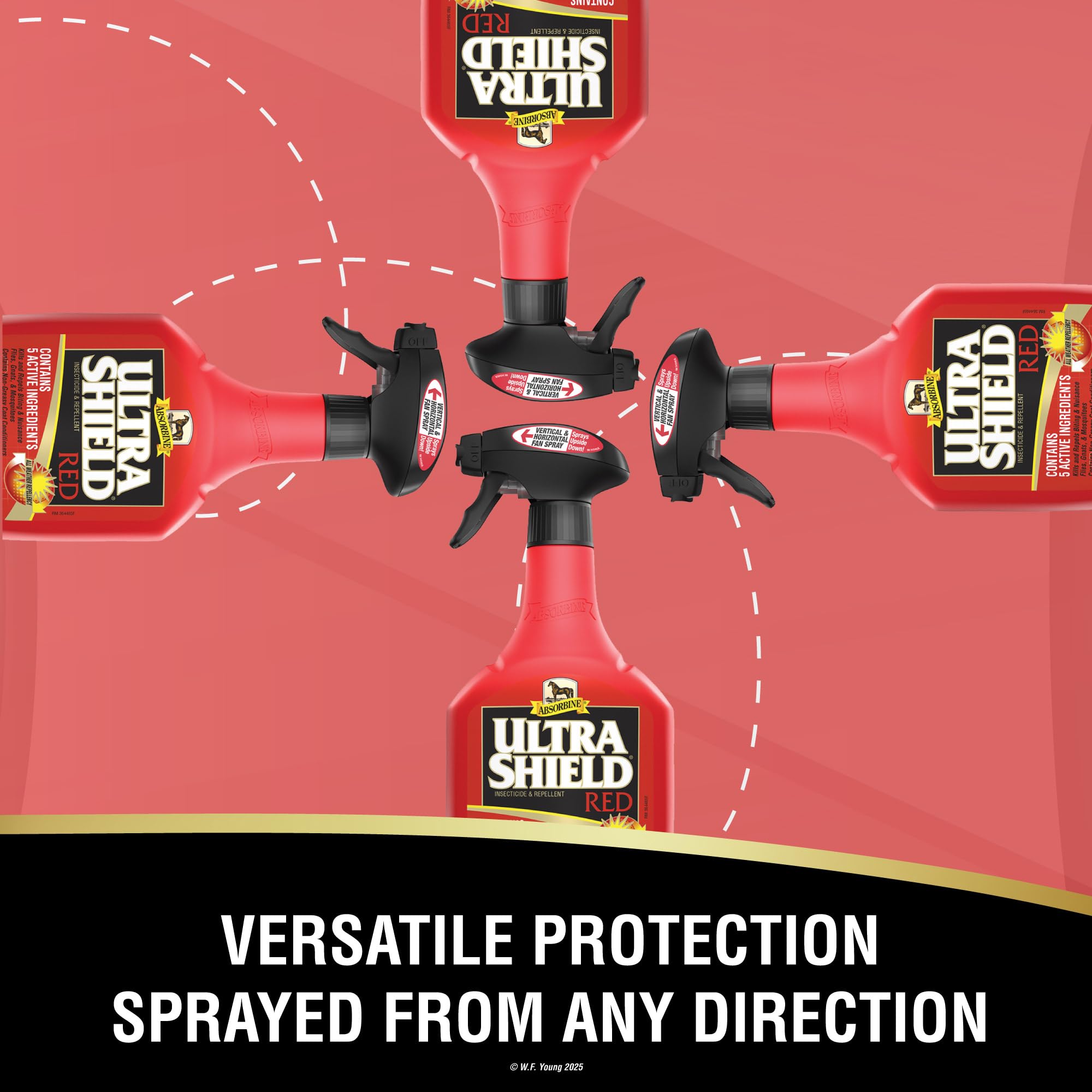 Absorbine UltraShield Red Fly Spray, Insecticide and Repellent for Horses & Livestock, Stays Active Up to 7 Days, 32oz Quart Spray Bottle - image 7