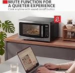 Four à micro-ondes multifonctionnel Toshiba ML-EC42P(BS) avec air fry sain, cuisson par convection, capteur intelligent, plateau tournant à mémoire de position, intérieur facile à nettoyer et mode ECO, 1,5 pi³, Noir