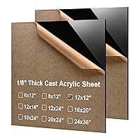 Vista 34 de KINLINK Láminas de plexiglás 6x12 de 1/8 pulgada de grosor - Lámina de acrílico negro fundido de 3mm, lámina de plástico policarbonato