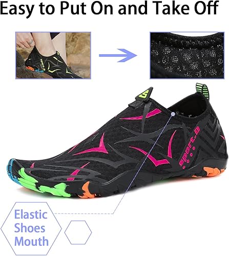 Miniatura 3 de Zapatos de agua para hombre y mujer, zapatos acuáticos descalzos, de secado rápido, para playa, natación, buceo, kayak, surf, deportes acuáticos