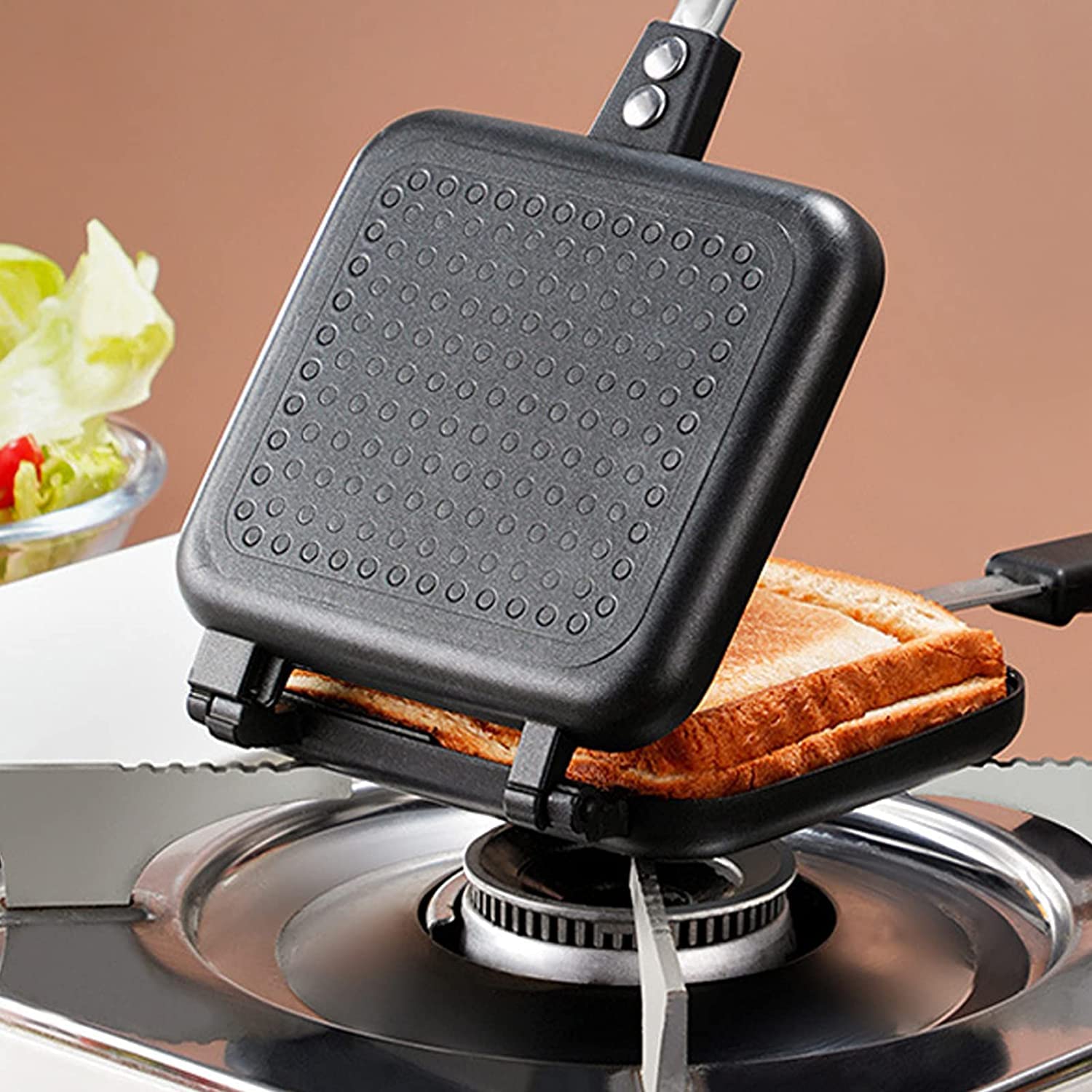 Non Stick Portable Toasted Sandwich Toastie Maker Panini Press