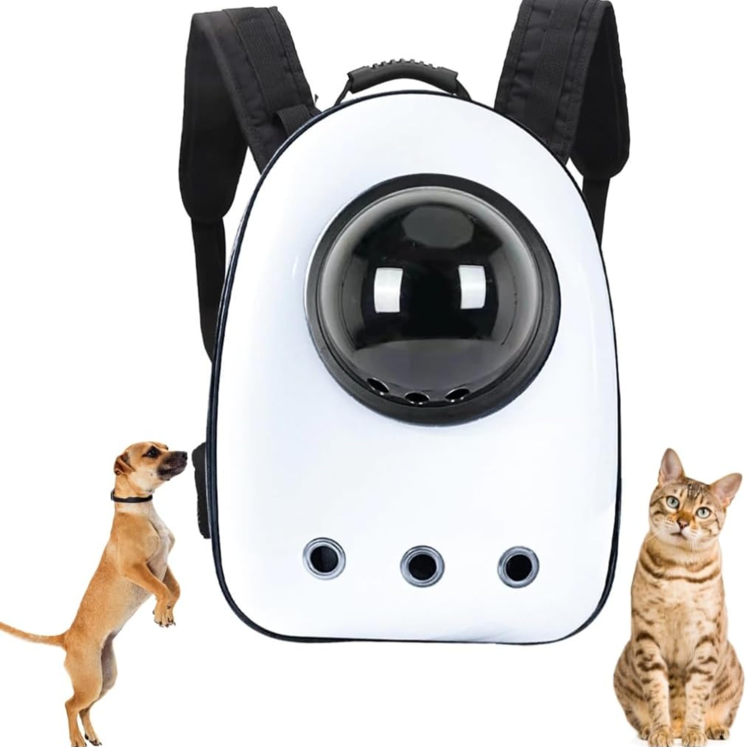 Mochila de transporte para perros y gatos PARENCE con ventana panorámica para paseos cómodos