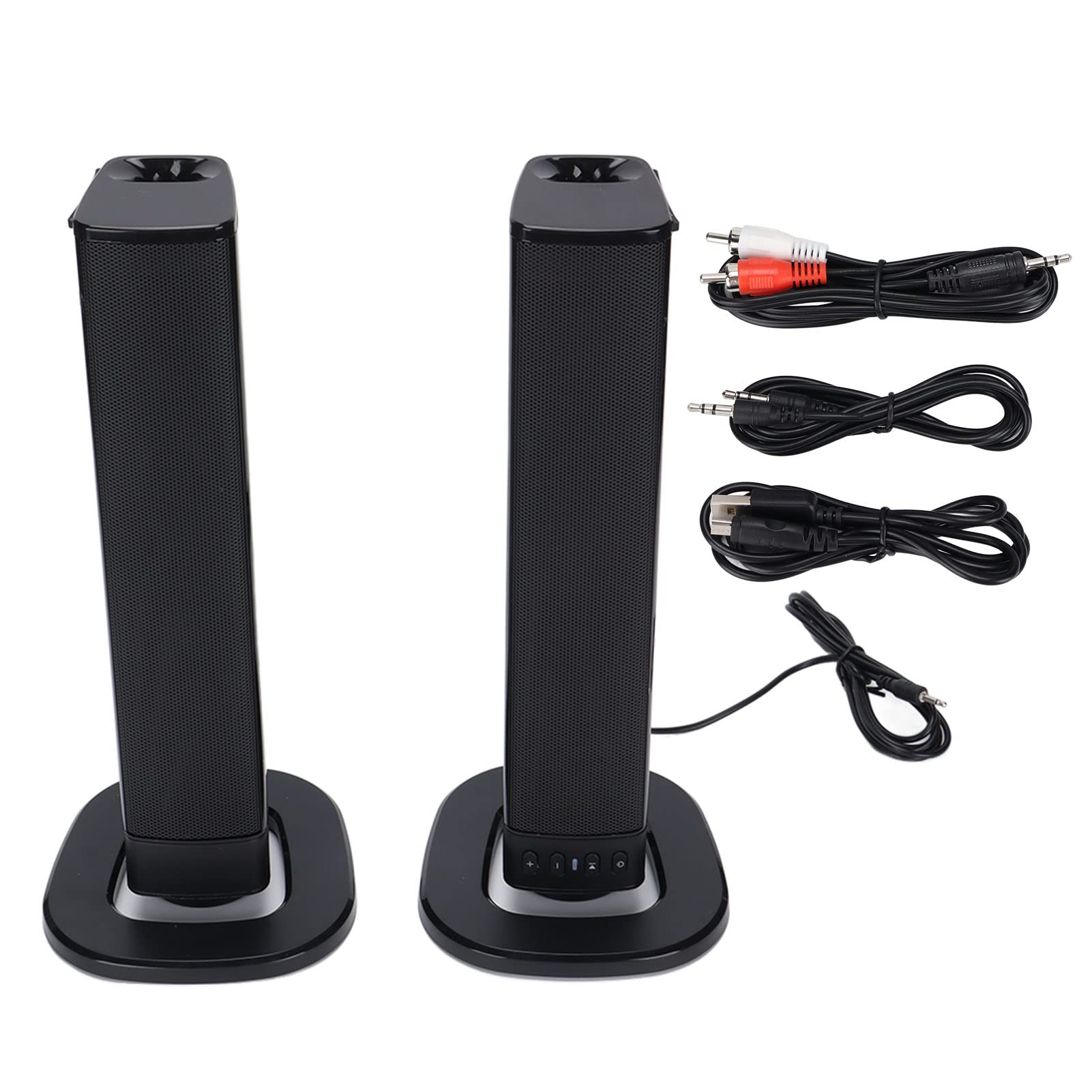 Altoparlante da Pavimento per Home Theater, BS‑36 Soundbar TV Bluetooth Cablato Senza Fili Altoparlante a Torre Bluetooth da Pavimento Separabile, con Indicatore LED, Ricaricabile, per Computer TV