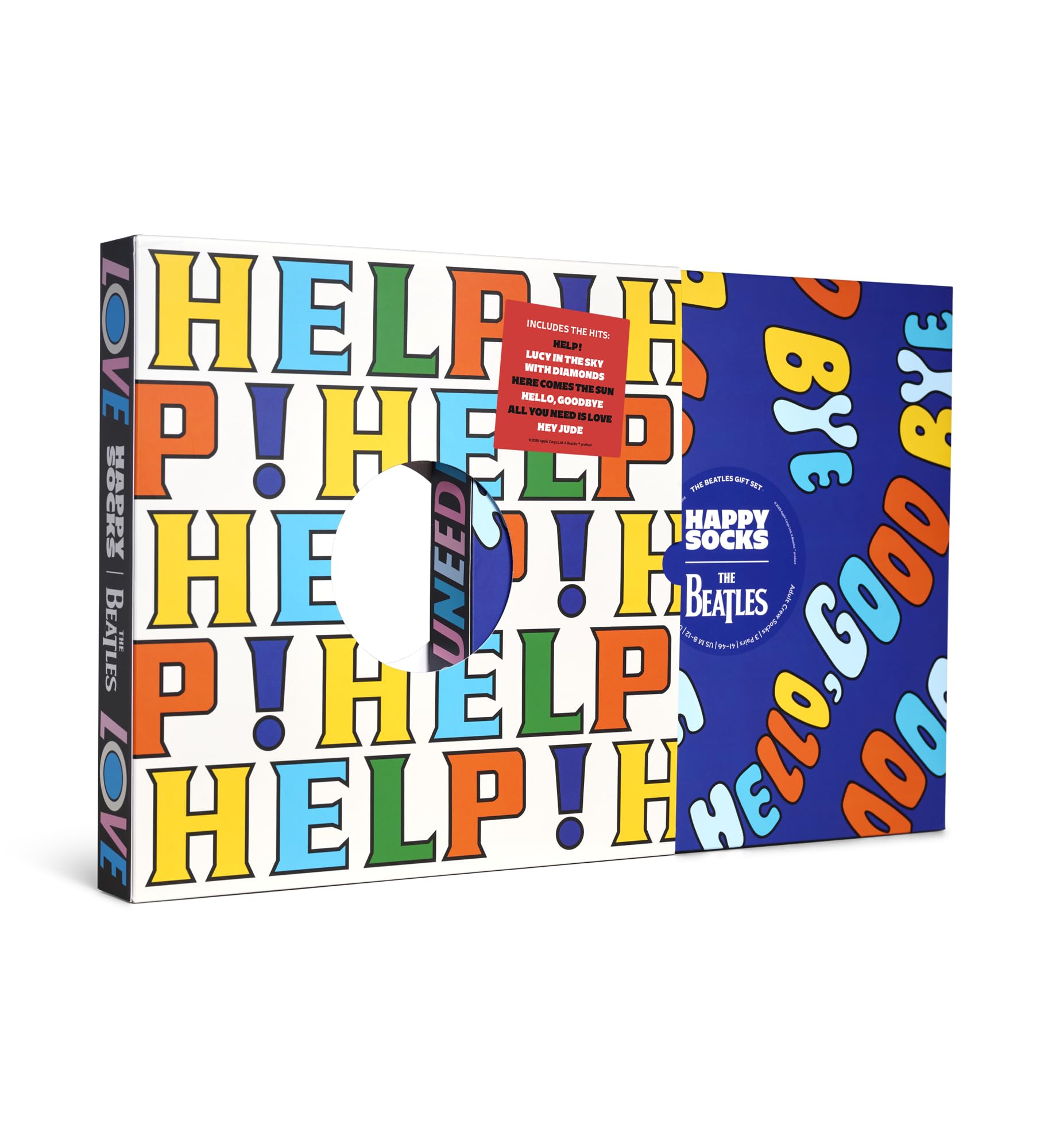 Happy Socks Calzini The Beatles 6-Pack Gift Set Cotone Unisex Nero 41-46