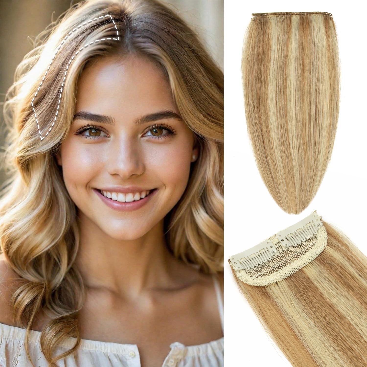 Amazon.com : TANJET Short Human Hair Clip in Extensions 12  display picture 2