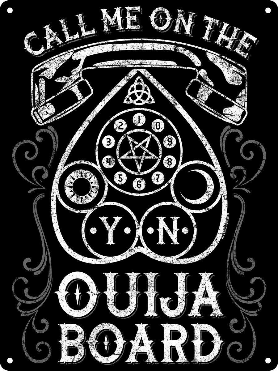 12 X 8 Inch Tin Sign Call Me On The Ouija Board Vintage Iron Painting Metal Plate Novelty Decor Club Cafe Bar