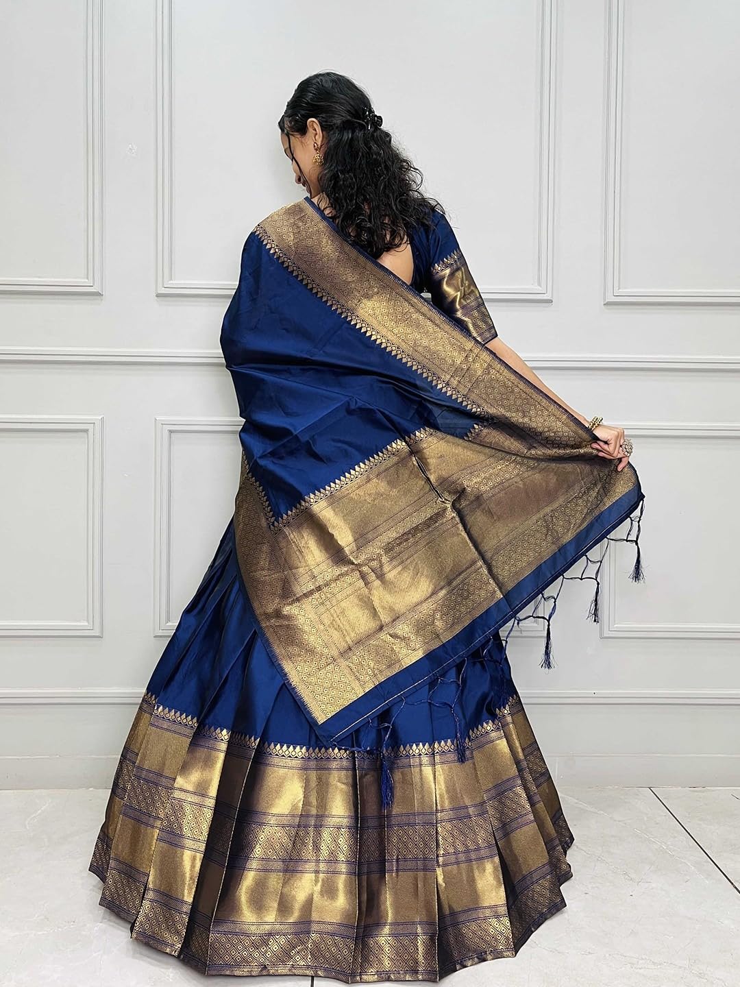 HSD Indyjska lehenga dla kobiet odzież imprezowa pół sari lehenga choli dla kobiet w pełni zszyta