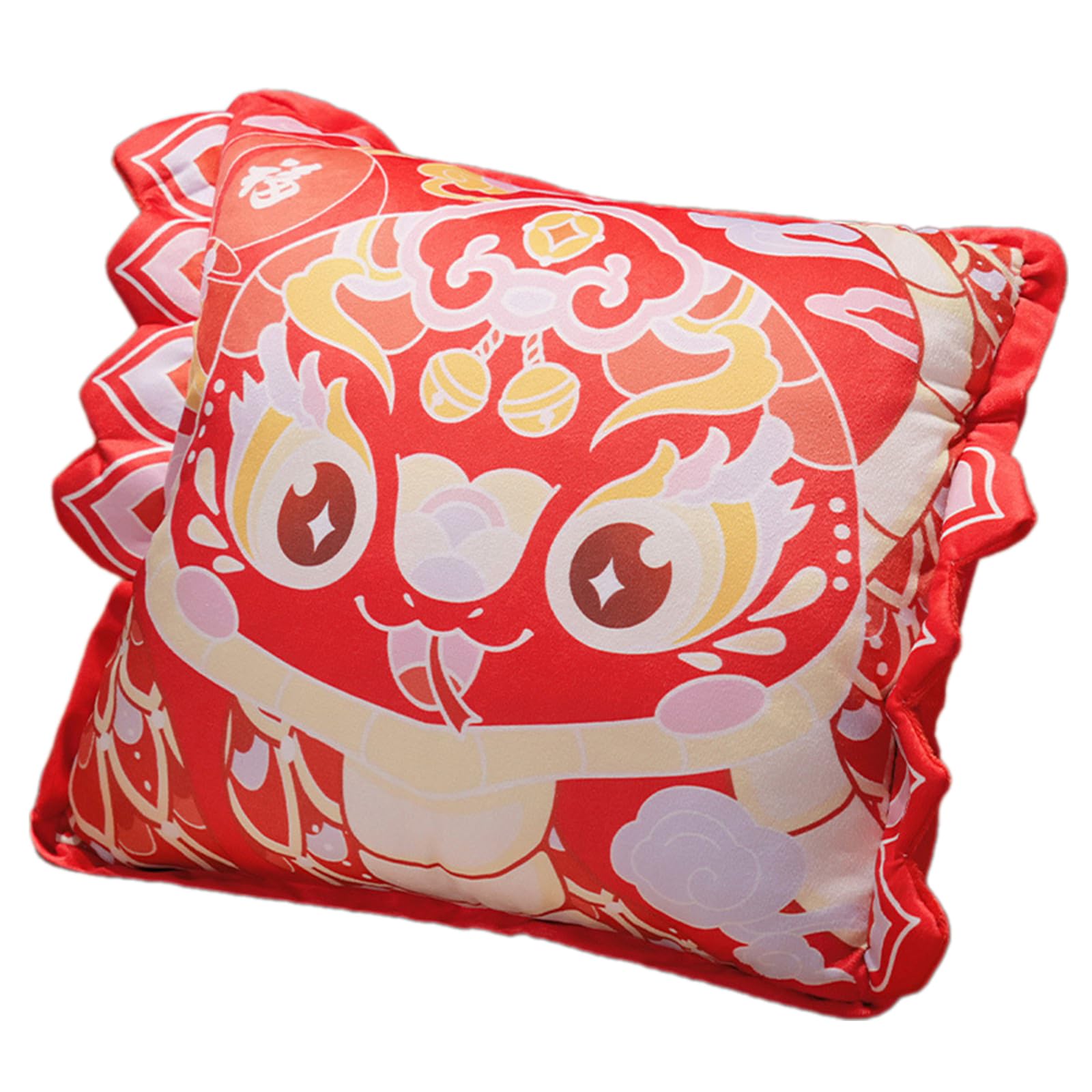 Msioytog Red Multifunctional Snake Mascots Pillow 3In1 Quilts For Naping Air Conditioning Blanket Folding Pillow Air Conditioning Blanket