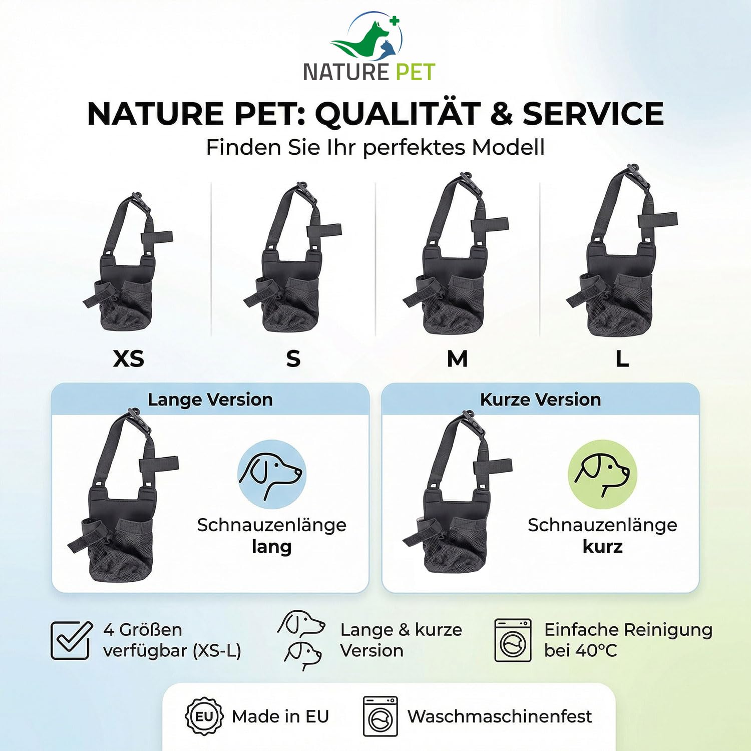 Nature Pet Giftköderschutz Hund/Leckschutz bei Wunden und OP/anstatt Plastik Kragen oder Halskrause/Schutznetz Lange Ausführung (L)