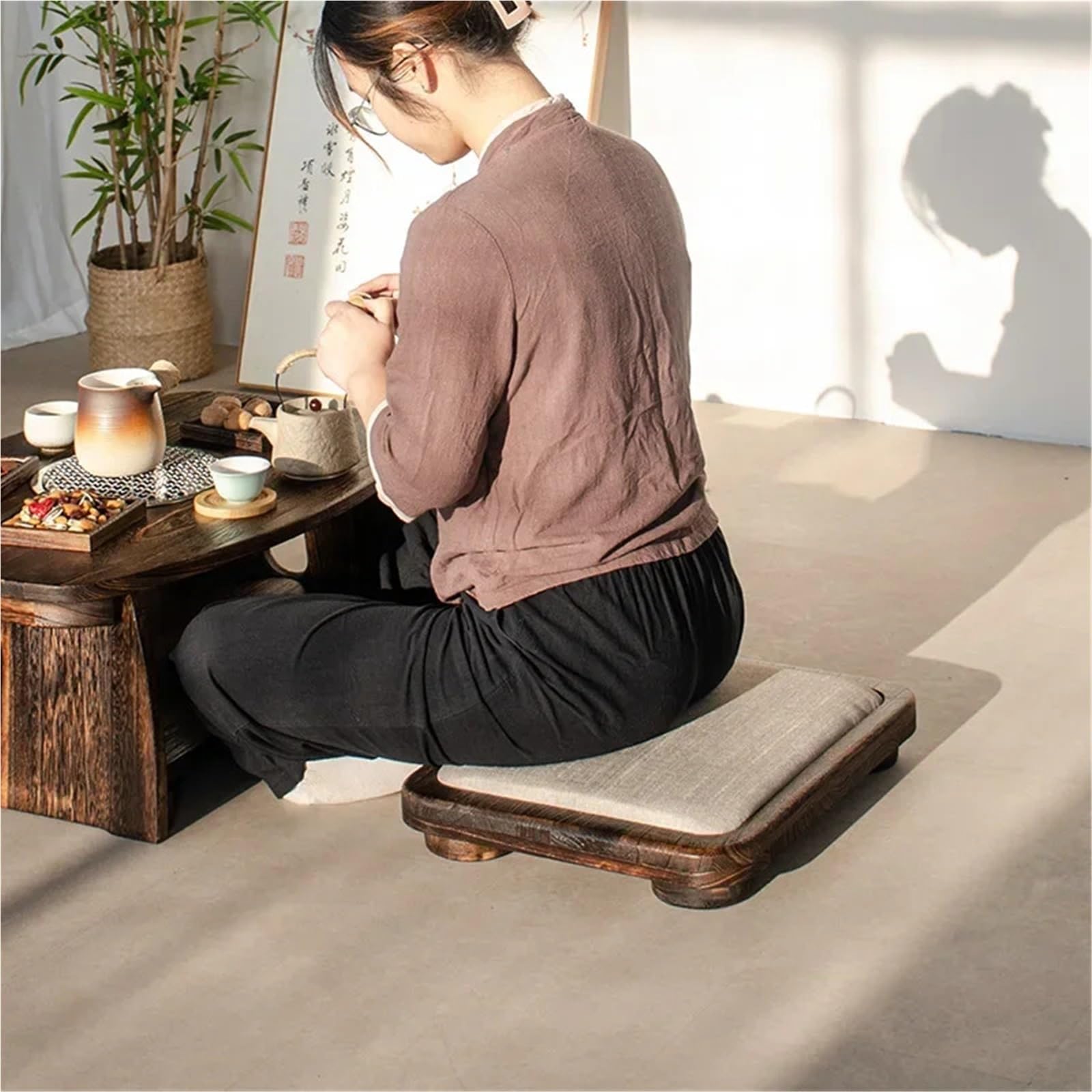 Banco de meditación Madera Maciza