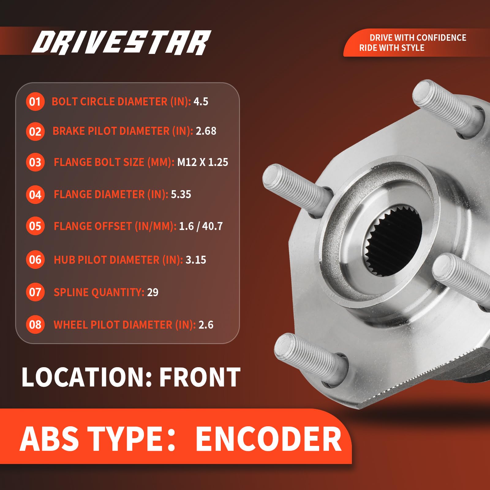 Amazon.co.jp: [ペア] DRIVESTAR 513297 513299 フロントホイールハブ