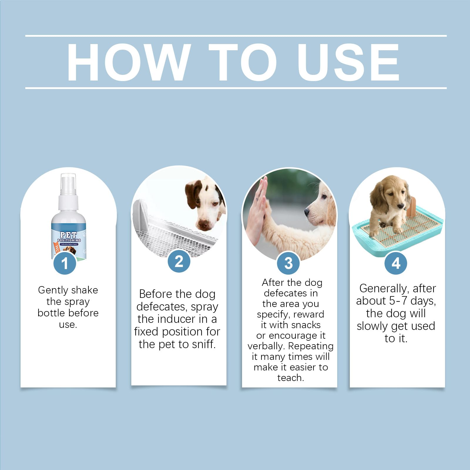 Spray pour Chien Propreté pour Animaux de Compagnie l'Intérieur et l'Extérieur,50ML,1PC,Spray Entraînement à la Propreté pour Chiens,Aide à l'Apprentissage