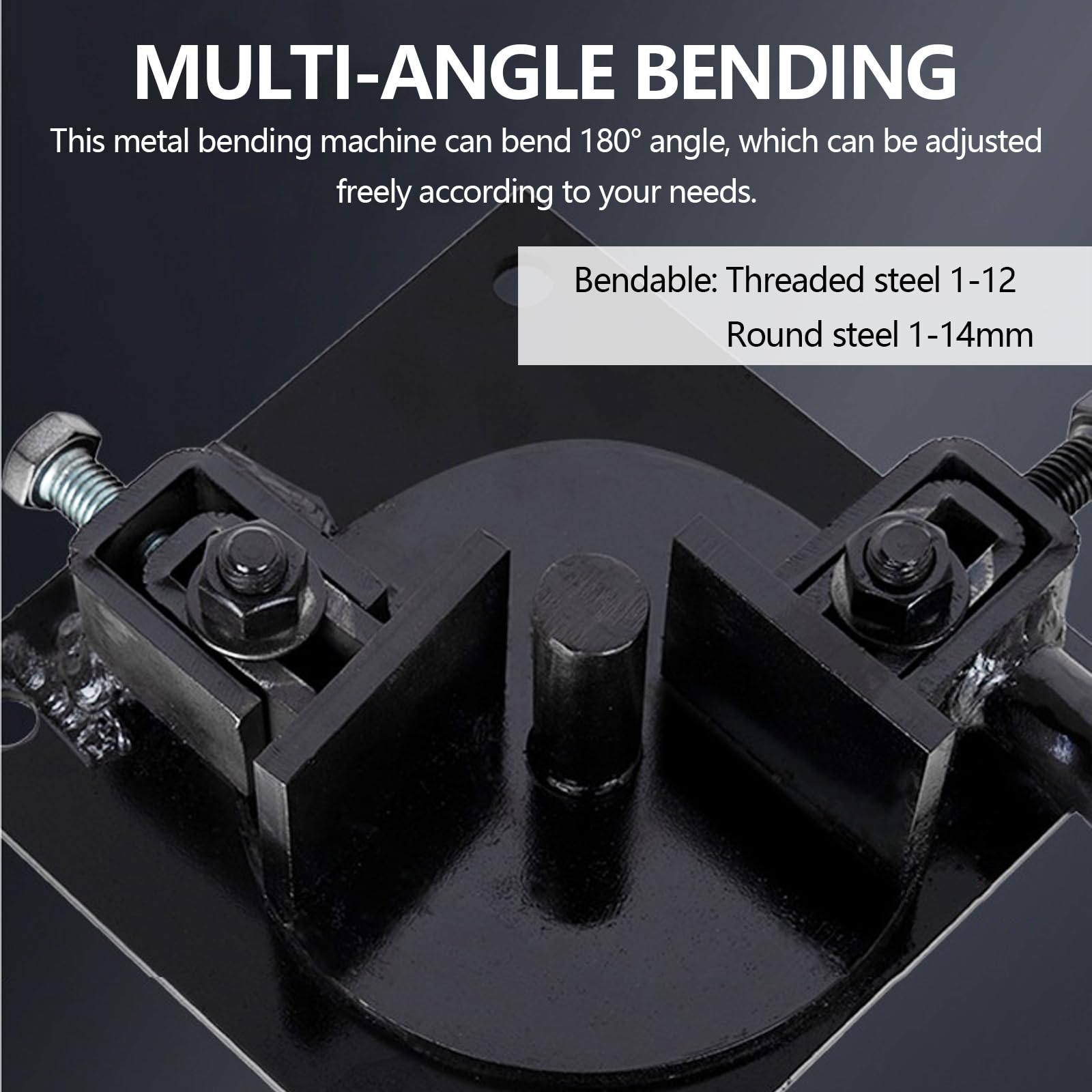 Macchina Piegatubi Manuale, Barra in Acciaio Bender Costruzione 1-14mm Armato Strumento di Piegatura Asta In Acciaio Bar Bender di Costruzione per Acciaio Rotondo/Acciaio di Rinforzo/Ferro Piatto